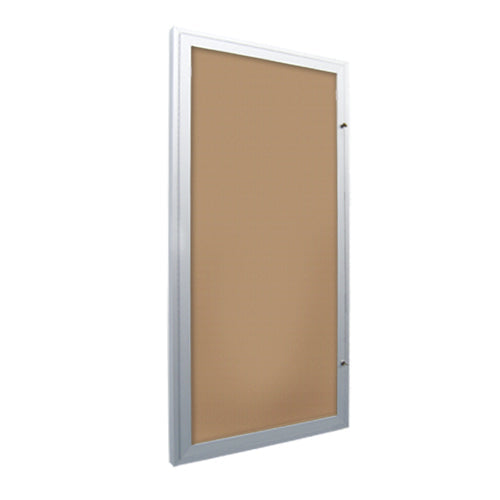 Extra Large 24 x 96 Inch Indoor Enclosed Bulletin Board with Swing Door - Perfect for Classrooms, Offices & Home Organization