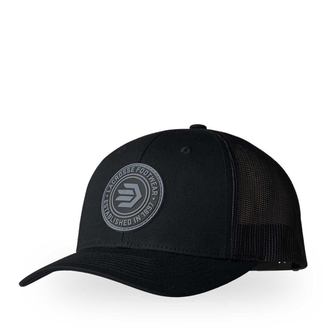 LaCrosse Rubber Patch Trucker Hat - Adjustable Snapback Cap for Men & Women - Outdoor, Hiking, Fishing, and Casual Wear