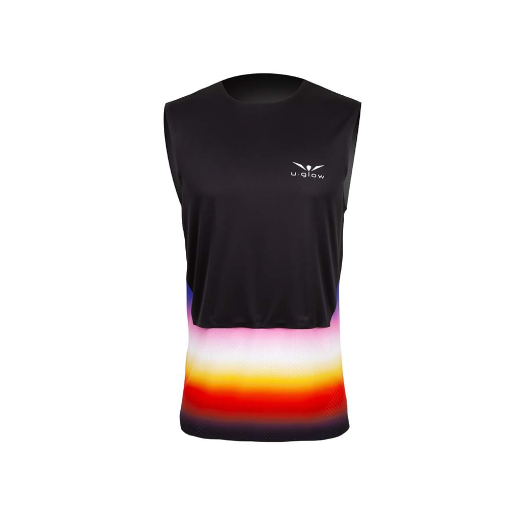 Uglow Men's Vapor Wide Top Tank - Breathable Athletic Sleeveless Shirt for Gym, Running & Workout - Moisture Wicking Performance Top for Men