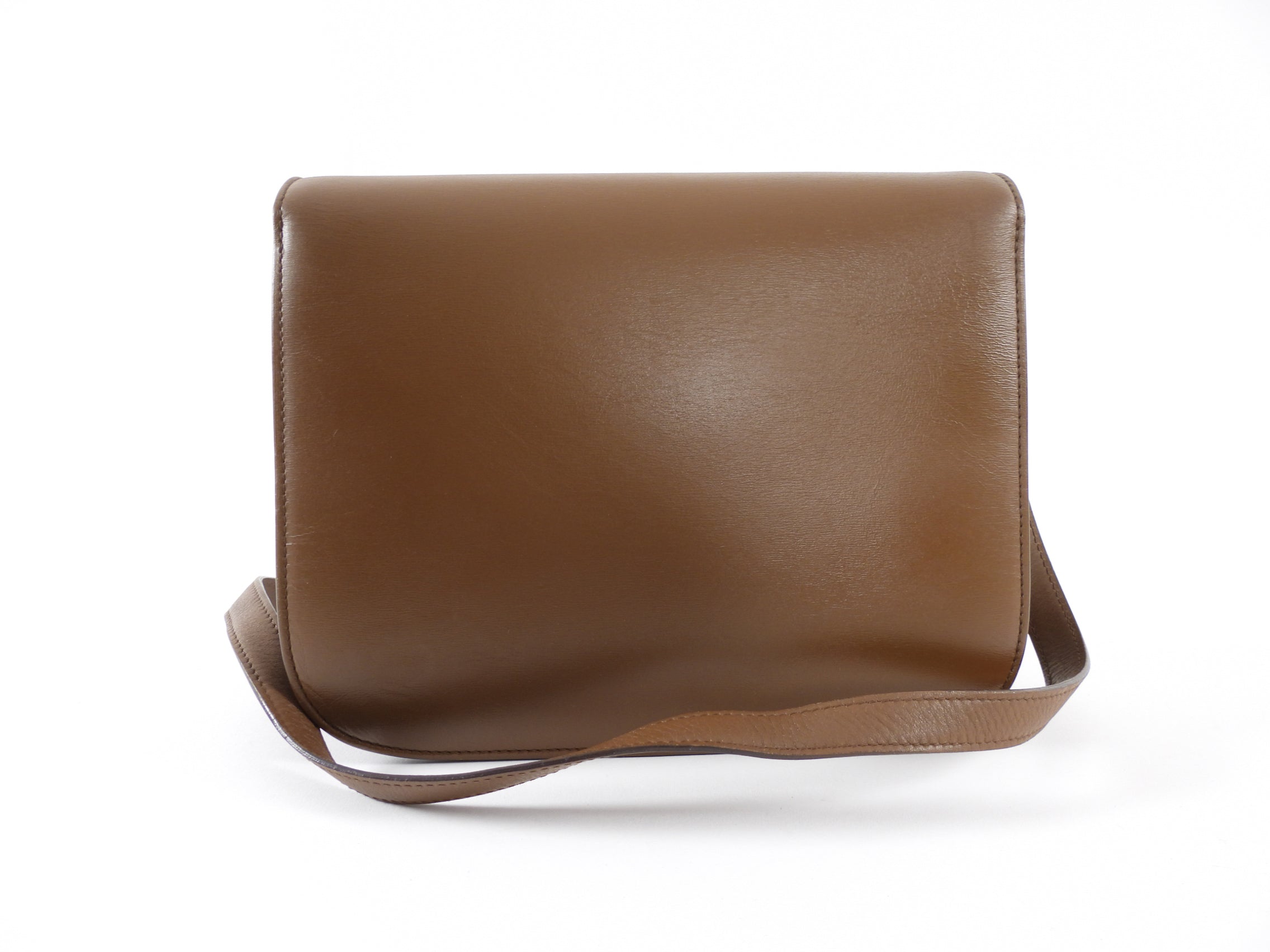 Celine Medium Box Bag in Brown Genuine Leather - Stylish Crossbody Handbag for Women, Perfect for Work, Travel & Everyday Use