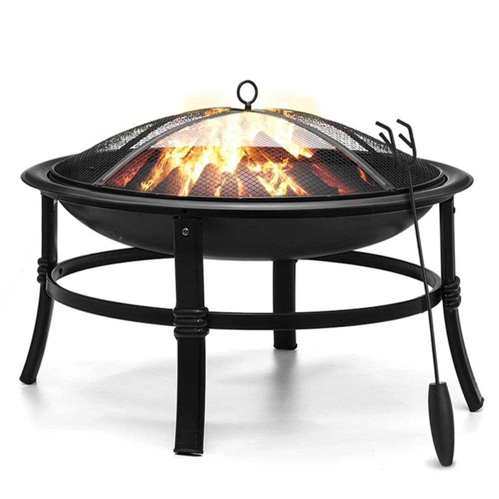 **PITSREO 26'' Heavy Duty BBQ Grill & Fire Pit Stove - Outdoor Wood Burning Camping Brazier for Backyard, Patio, Deck, Picnic & Beach Bonfires - Perfect for Grilling, Cooking & Warm Gatherings**