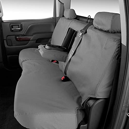 Premium Polycotton Custom Seat Covers - Universal Fit for Cars, Trucks & SUVs - Breathable Grey Fabric - Perfect for Road Trips, Daily Commutes & Pet Protection