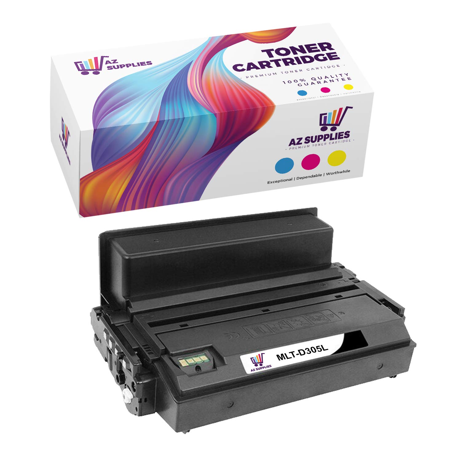 AZ SUPPLIES Compatible Toner Cartridge Replacement for Samsung MLT305 MLT-D305L ML-3750ND (Black, 1 Pack) - High-Quality Printer Ink for Office & Home Use