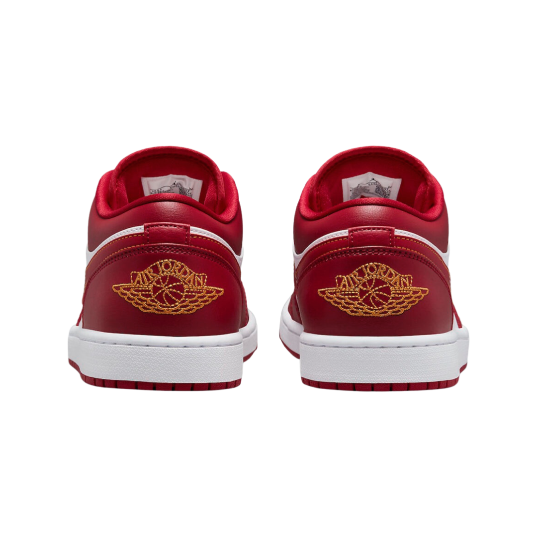 Air Jordan 1 Low Sneakers - Cardinal Red & Taxi White Colorway - Men's Basketball Shoes for Casual Wear & Street Style Fashion