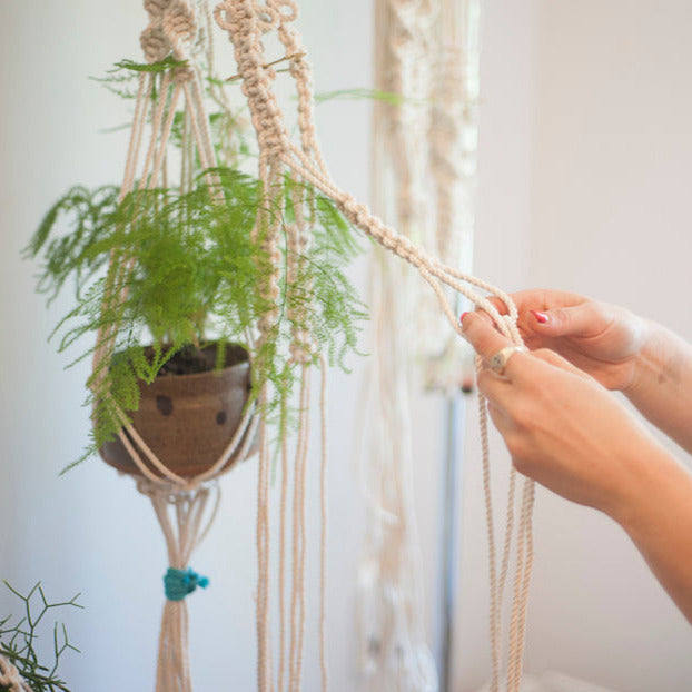 Modern Macramé Wall Hanging - Handmade Boho Home Decor by Emily Katz - Perfect for Living Room, Bedroom, or Nursery Boho Style