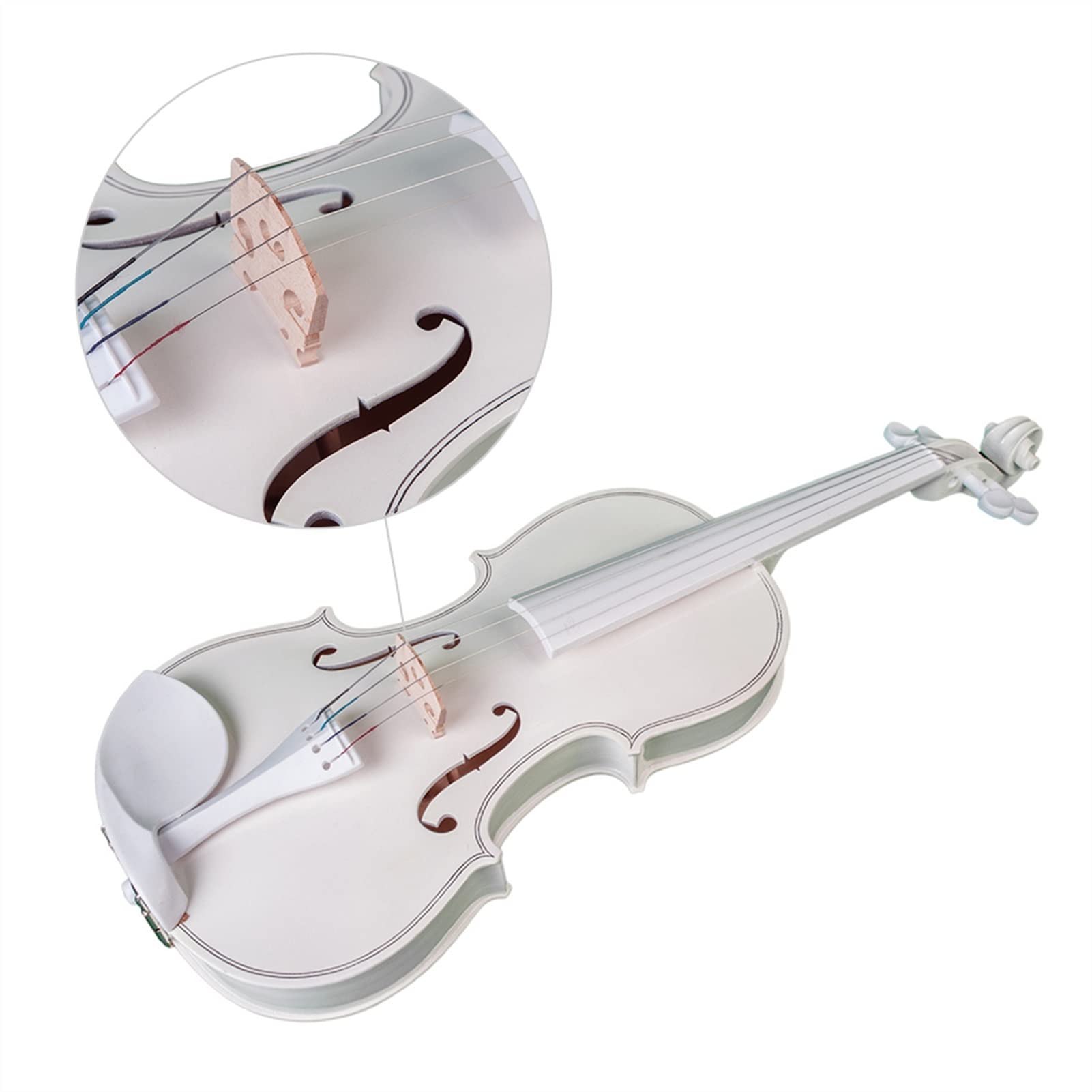4/4 Full Size Acoustic Violin for Adults & Beginners - Maple Wood Violin with Bow, Bridge & Carrying Case - Perfect for Music Lessons, Practice & Performances