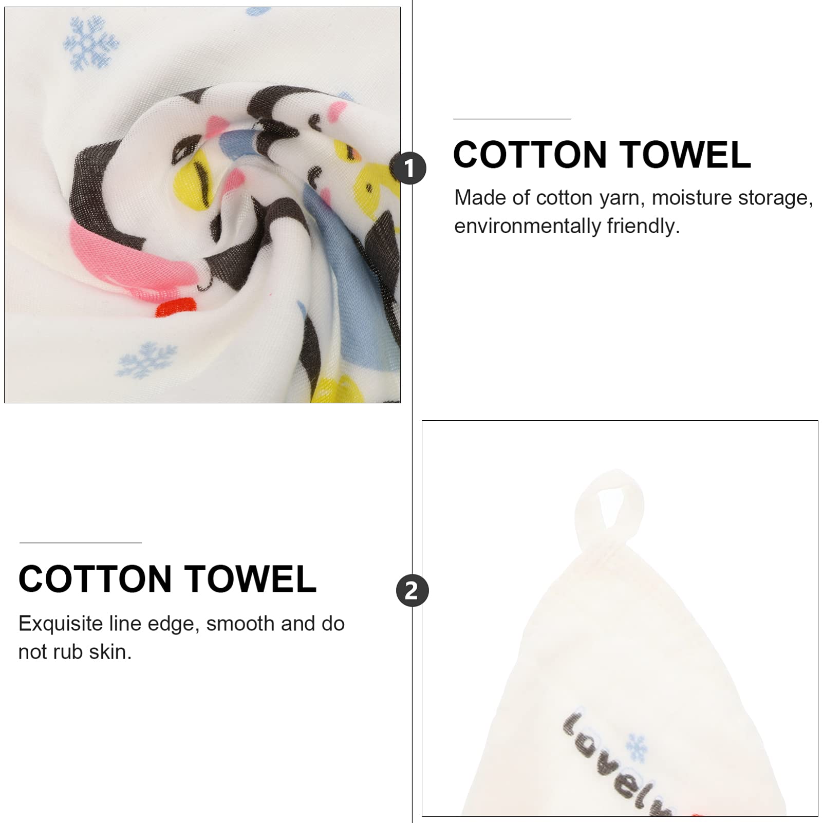 HAPINARY 5-Pack Baby Washcloths - Soft Muslin Face Towels for Newborns | Gentle on Sensitive Skin | Quick-Drying Cotton | Perfect for Bath Time, Feeding & Diaper Changes