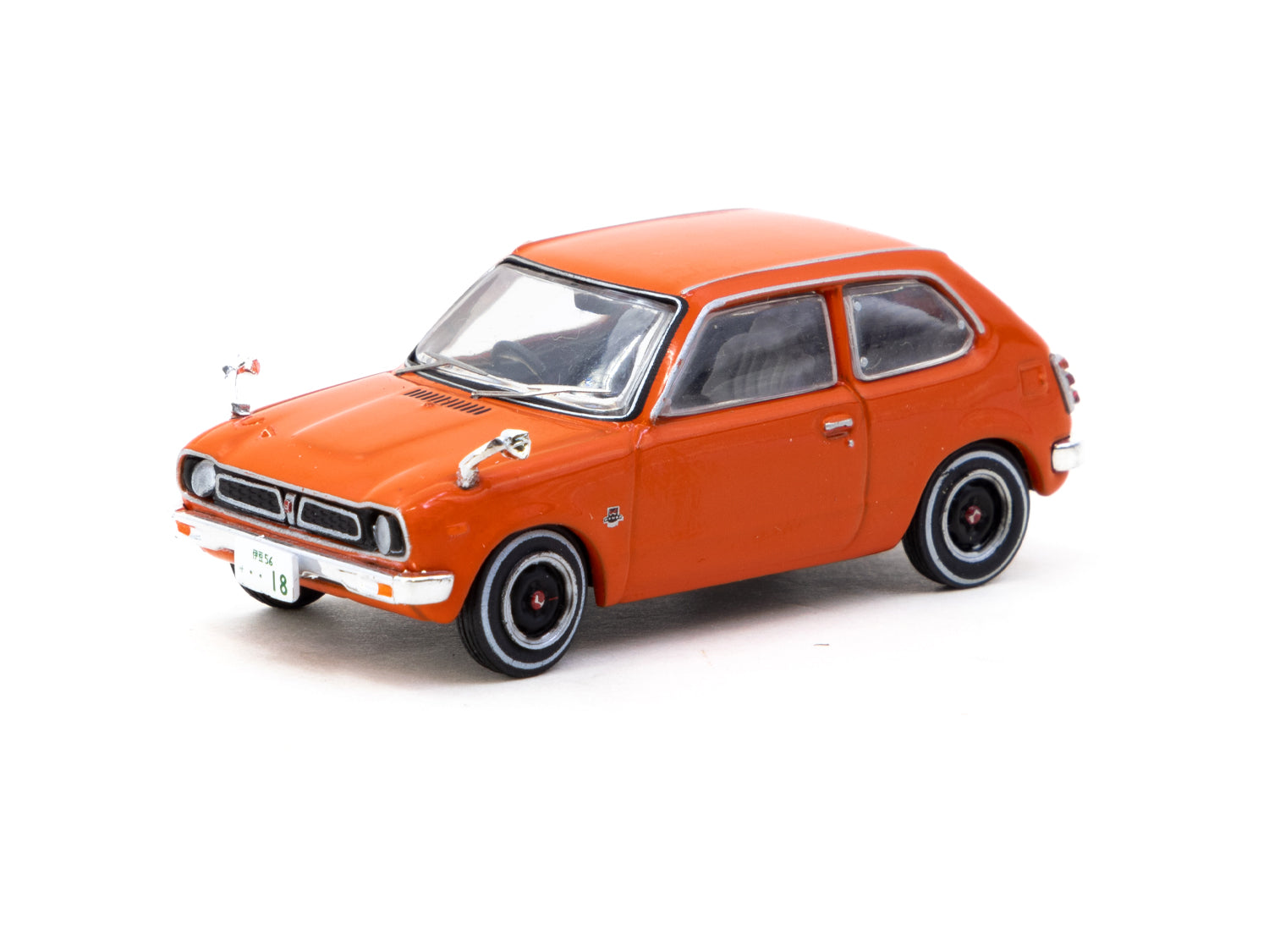 J Collection x Tarmac Works 1/64 Scale Honda Civic (SB1) Orange Diecast Model Car - COLLAB64 Series for Collectors & Racing Enthusiasts - Perfect for Display, Gifts & Diorama Scenes
