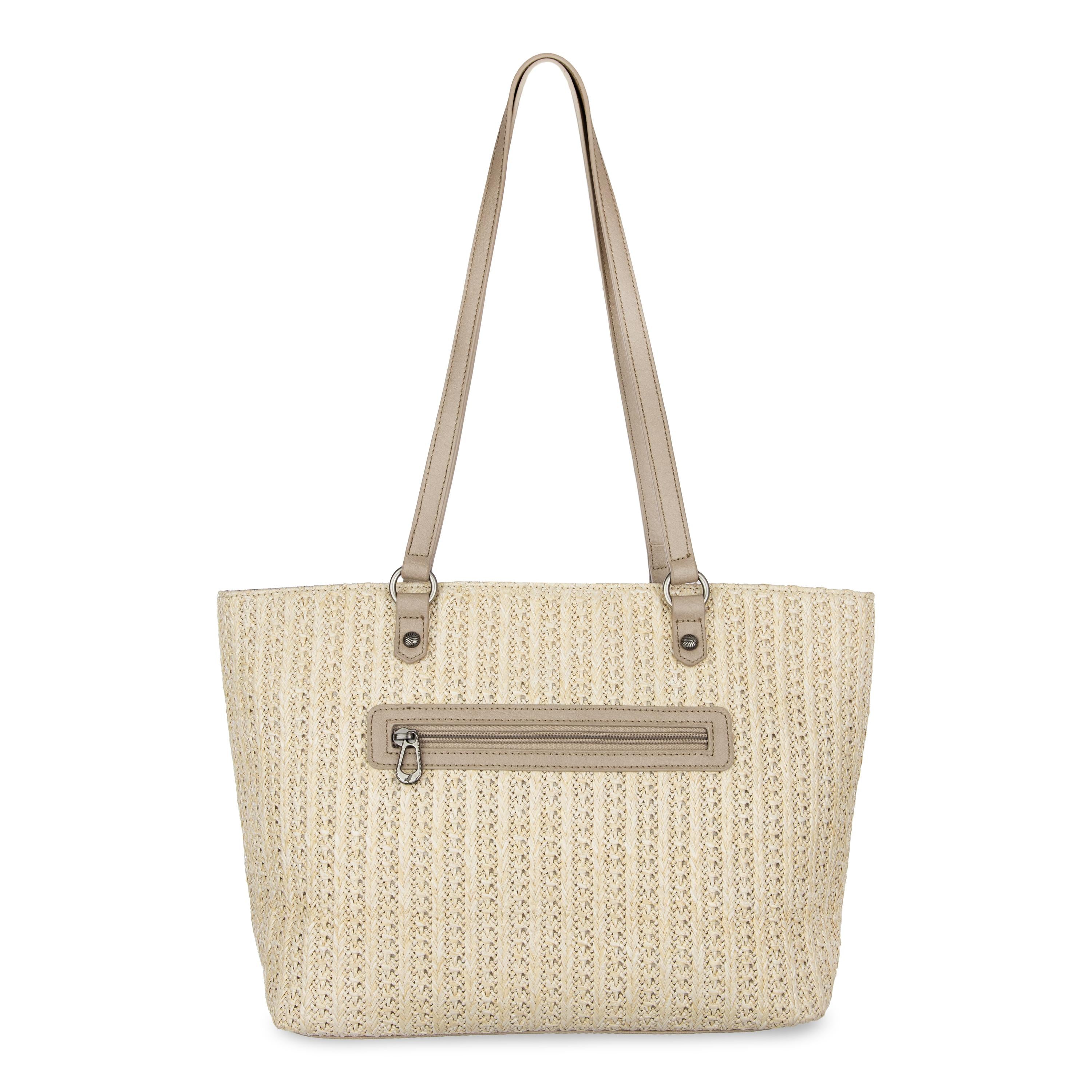 Stylish Metro Tote Bag for Women - Large Durable Canvas Shopping Tote with Long Handles - Perfect for Grocery Shopping, Beach Trips, Work & Travel