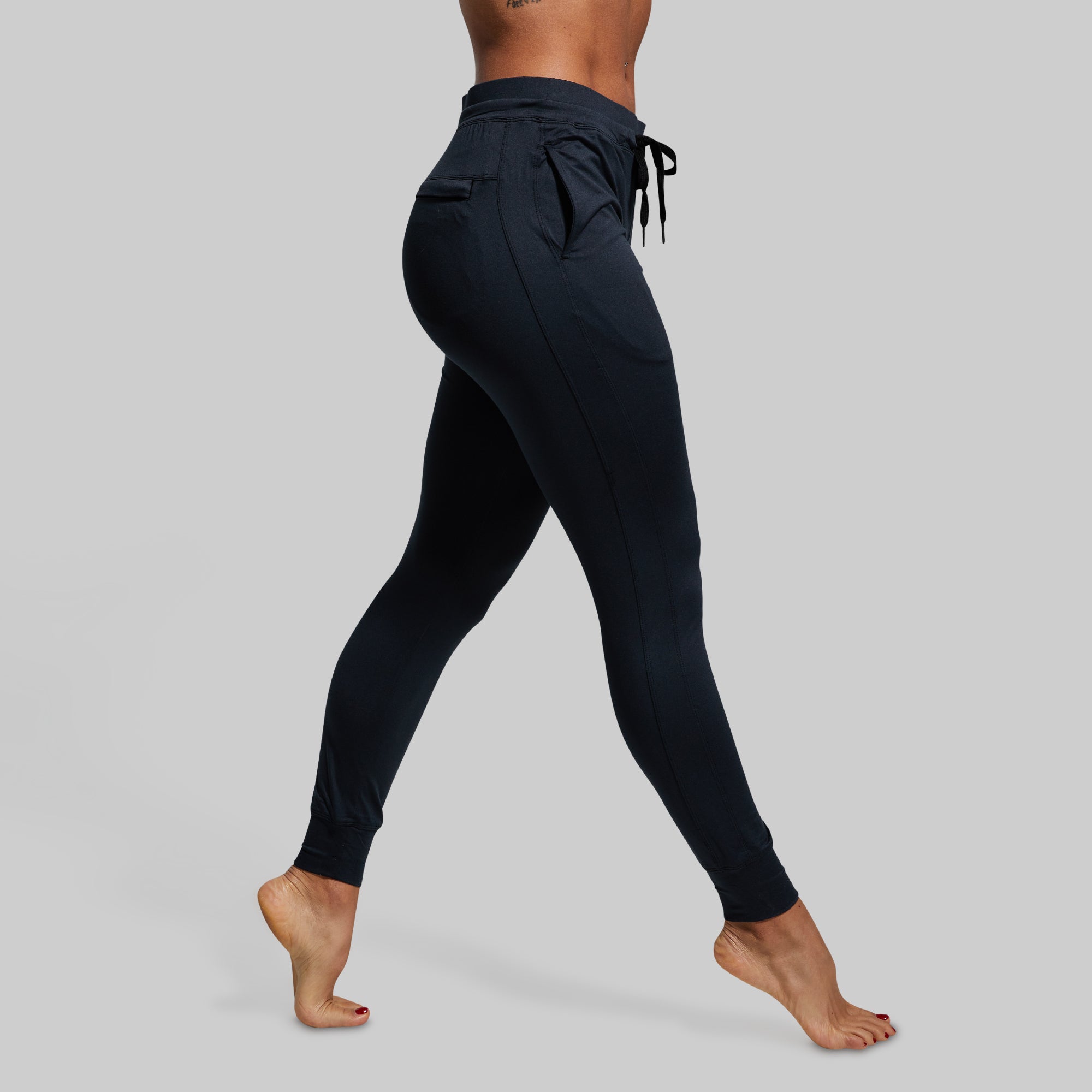 Women's Comfortable Athleisure Jogger Pants - Soft Lounge Pants for Yoga, Running & Relaxation (Black) - Perfect for Workout Recovery & Casual Wear