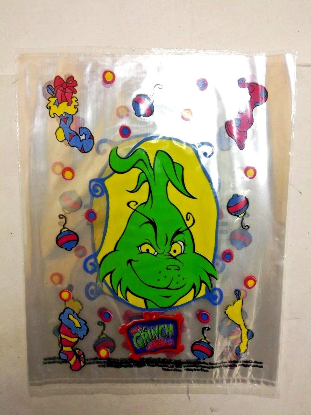 Grinch Christmas Party Favor Bags - 50 Pack Deluxe Plastic Goody Bags for Holiday Treats, Birthday Favors & Festive Celebrations | Perfect for Classroom Rewards, Xmas Gift Bags & Themed Parties