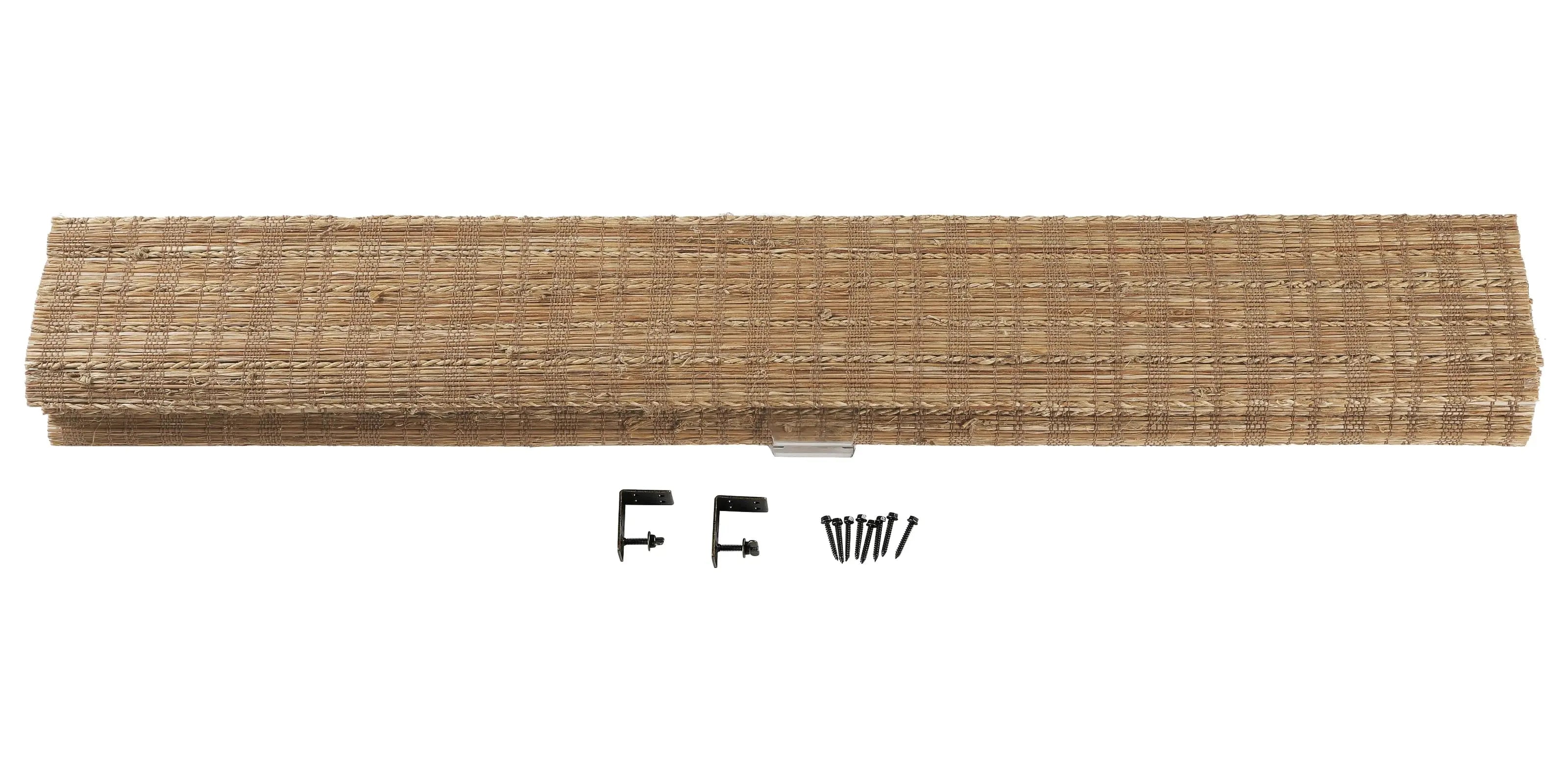 Natural Jute Bamboo Woven Window Shade - Cinnamon Brown | Eco-Friendly Room Darkening Shades for Living Room, Bedroom & Office