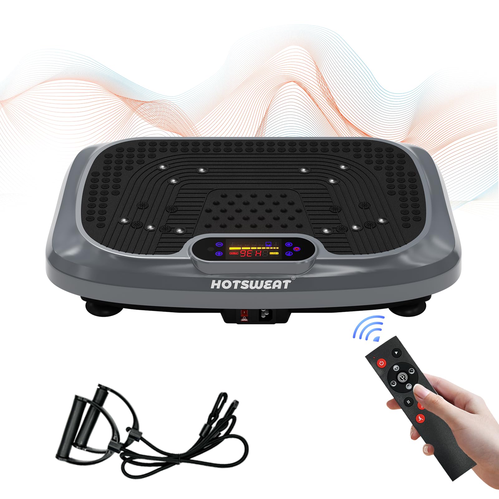 Vibration Plate Exercise Machine for Full Body Workout - Power Plate Vibration Platform for Lymphatic Drainage & Weight Loss - Home Gym Equipment for Toning, Detox & Sweat Out - Perfect for Home Fitness & Physical Therapy