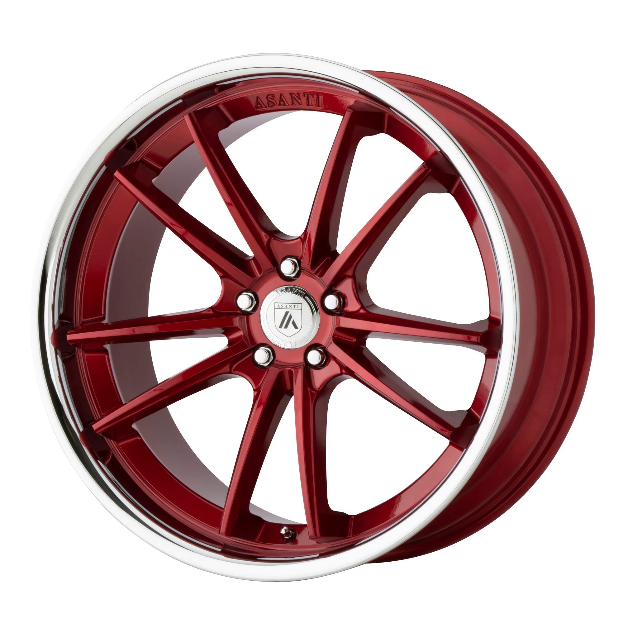 ASANTI BLACK DELTA 22x10.5 5x120 Candy Red with Chrome Lip Wheels (35mm Offset) - Premium Custom Rims for Trucks, SUVs & Luxury Cars - Perfect for Off-Roading, Car Shows & Performance Upgrades