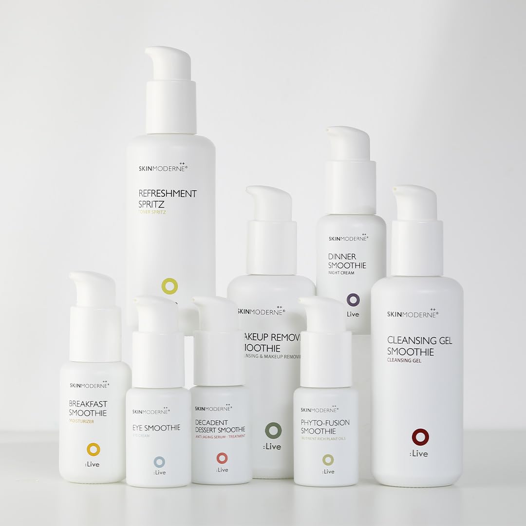 SKIN MODERNE Makeup Removing Smoothie Cleansing Oil - Gentle Vegan Face Wash with Rosehip Extract for Sensitive Skin | Plant-Based Makeup Remover & Daily Cleanser | Perfect for Nighttime Routine & Travel Skincare - 150ml