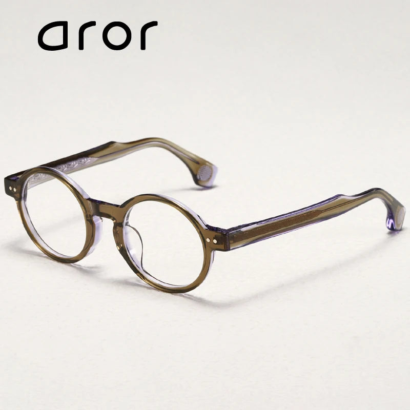 Aror Women's Full Rim Oval Round Thick Acetate Temple Eyeglasses 19574 - Stylish & Durable Eyewear for Work, Reading & Fashion