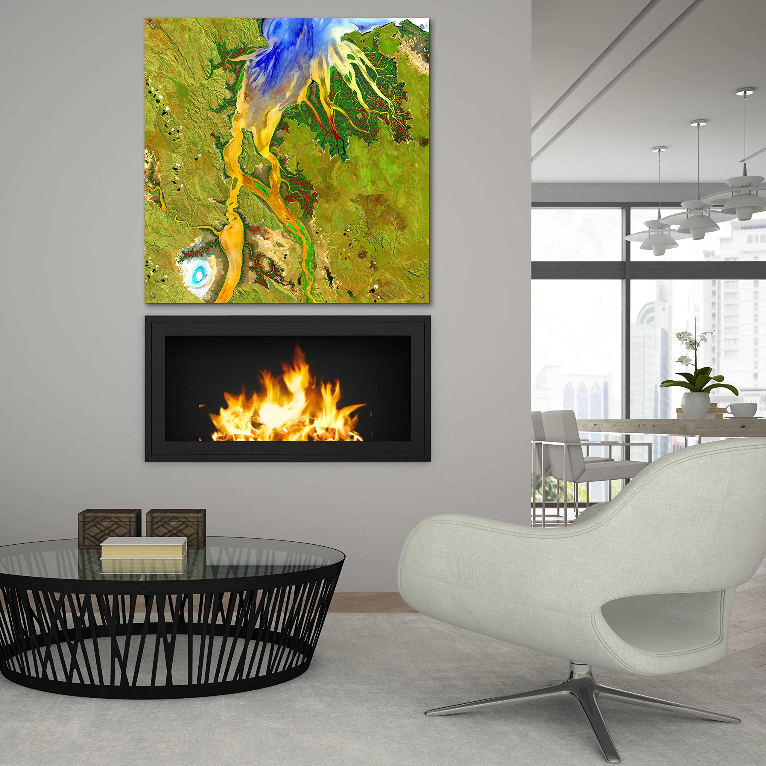 Epic Art 'Earth as Art: Nature's Patterns' - 36x36 Inch Acrylic Glass Wall Decor | Modern Home & Office Wall Art | Perfect for Living Room, Bedroom or Office Decor