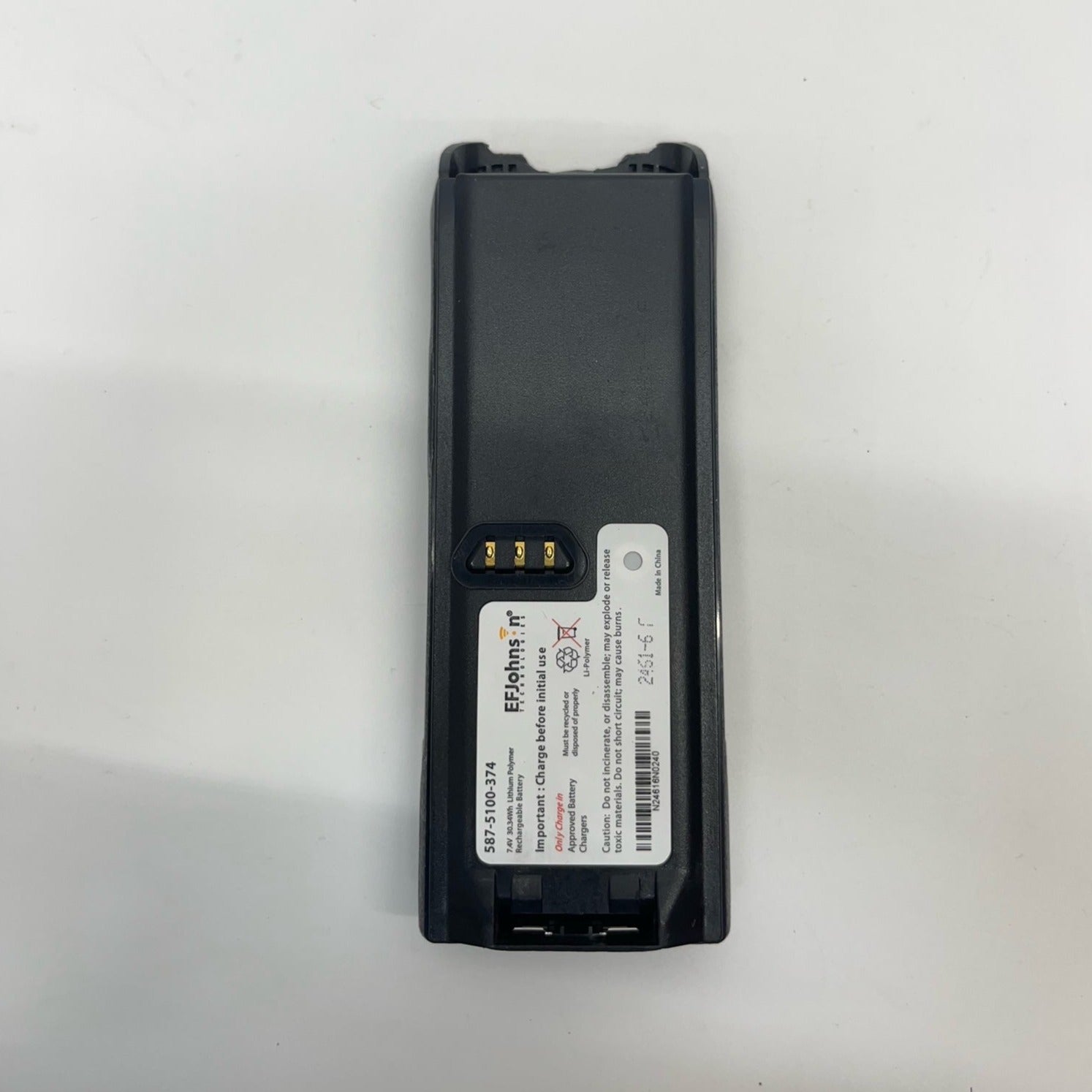 EF Johnson 587 5100 374 7.4V 30.34Wh Li-Ion Battery Replacement for 5100 VIKING XTS5000 Two-Way Radio - Long-Lasting Power for Emergency Communications & Public Safety