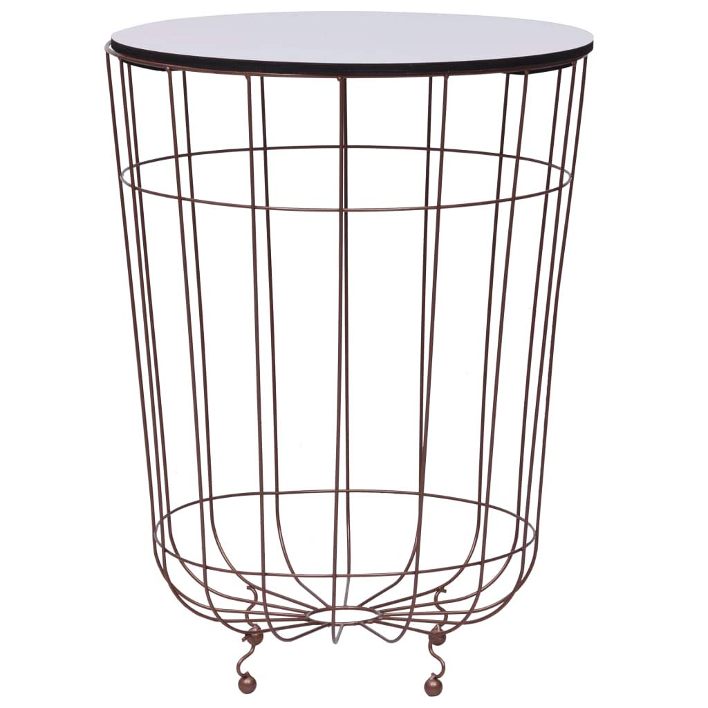 FAMIROSA Round Coffee Table 15.7 Inch Gold Metal Side Table - Perfect for Living Room, Lounge, Office or Bedroom Decor