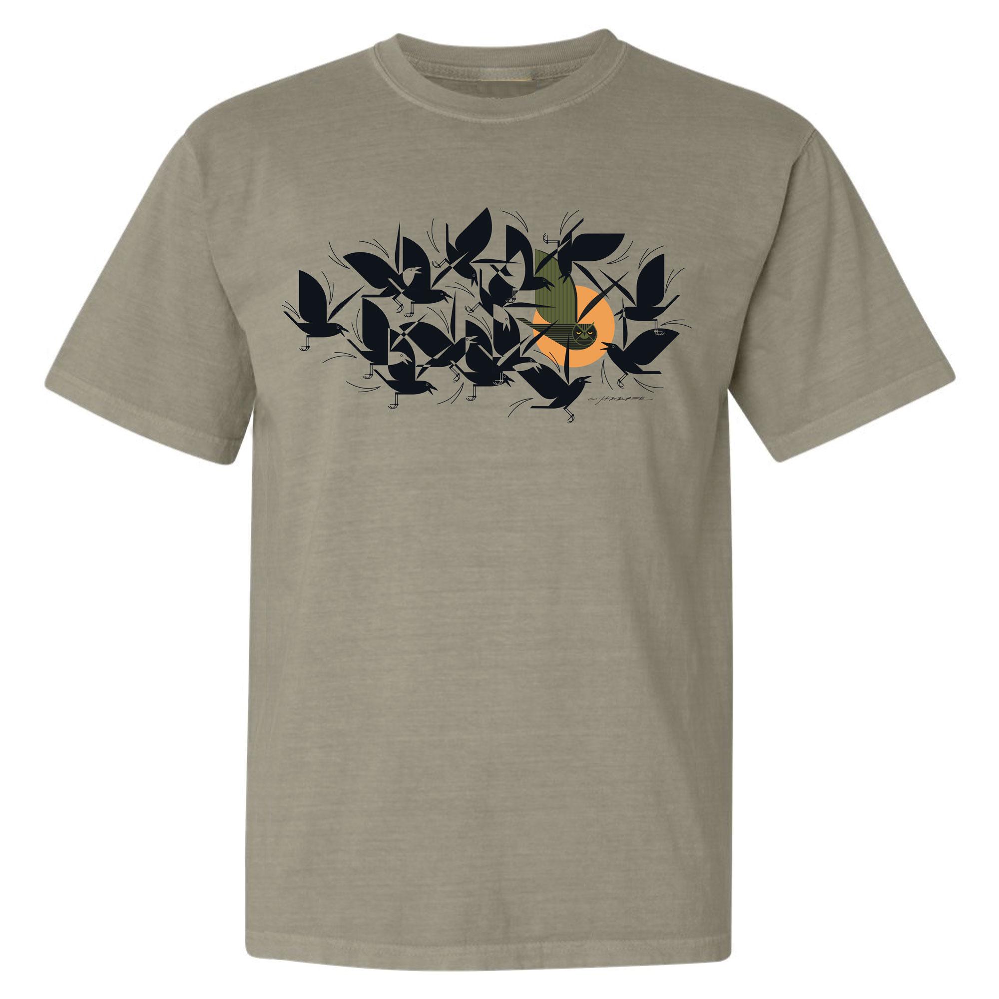 Harper Owltercation Graphic T-Shirt for Men & Women - Soft Cotton Tan Tee - Casual Streetwear & Everyday Comfort