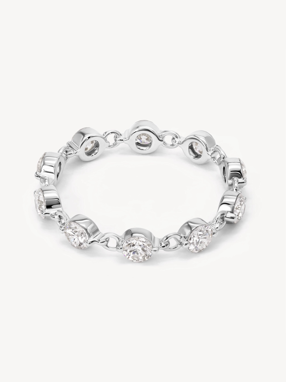 Diamond Eternity Ring for Women - 14K Gold/Platinum Wedding Band - Perfect for Anniversaries & Proposals