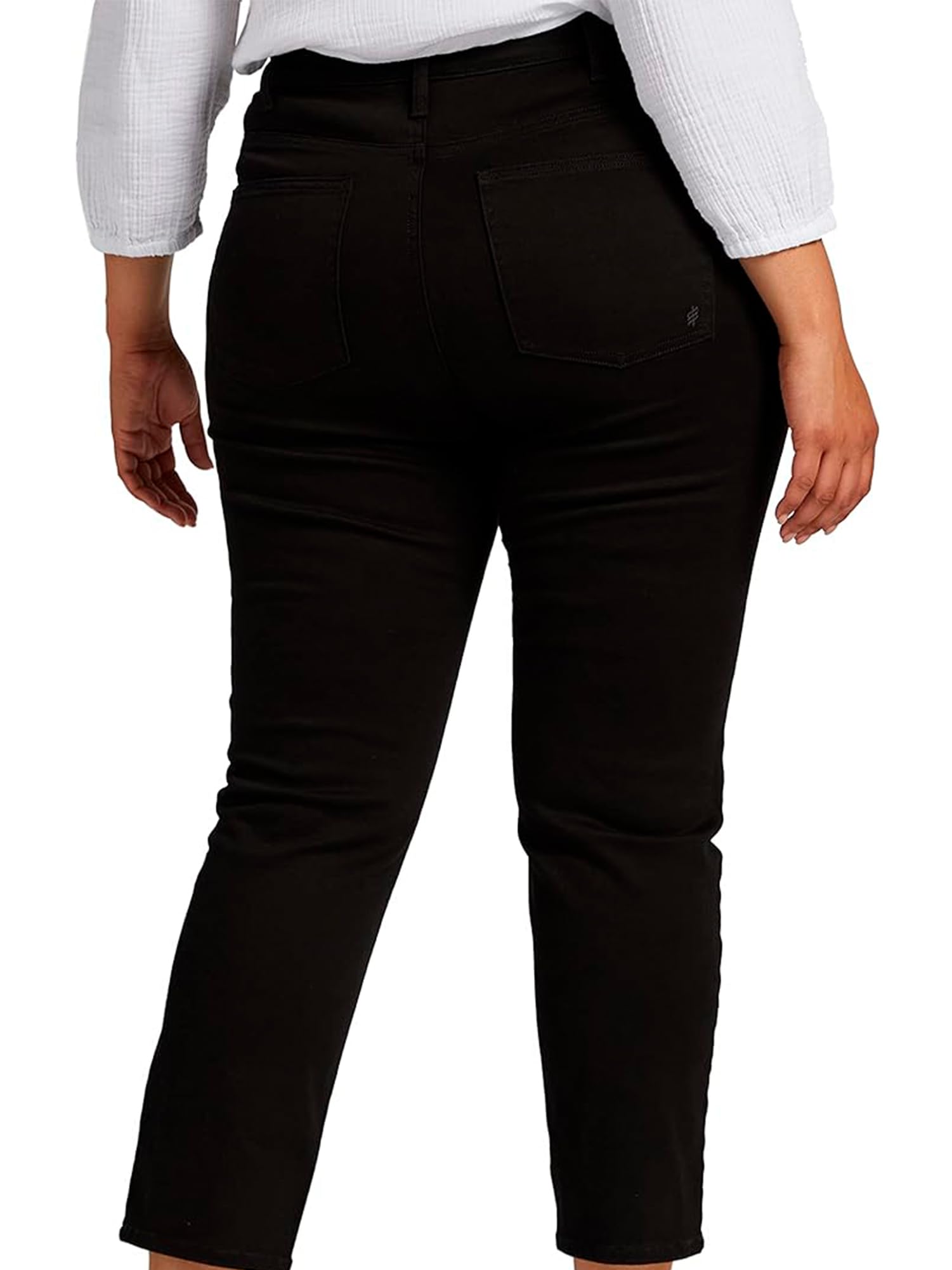 Silver Jeans Co. Women's Plus Size Infinite Fit High Rise Straight Leg Jeans - Comfortable Stretch Denim for Casual Wear & Everyday Outfits