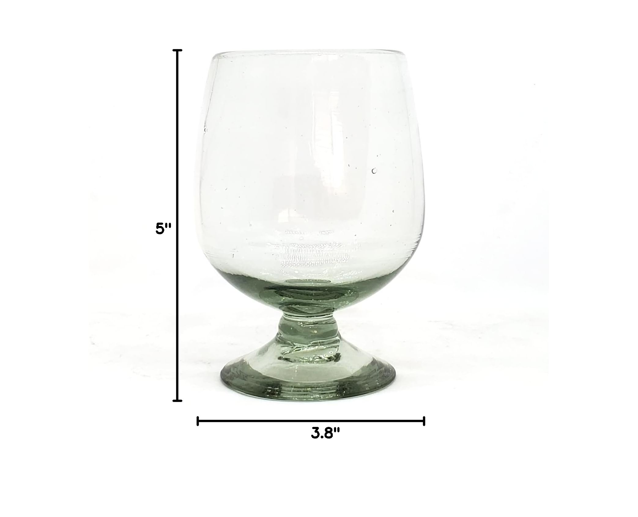 Premium 11 oz Large Cognac Glasses Set of 6 - Eco-Friendly Recycled Glass, Lead-Free & Non-Toxic - Perfect for Brandy, Whiskey & Liquor Tasting at Home Bars or Dinner Parties