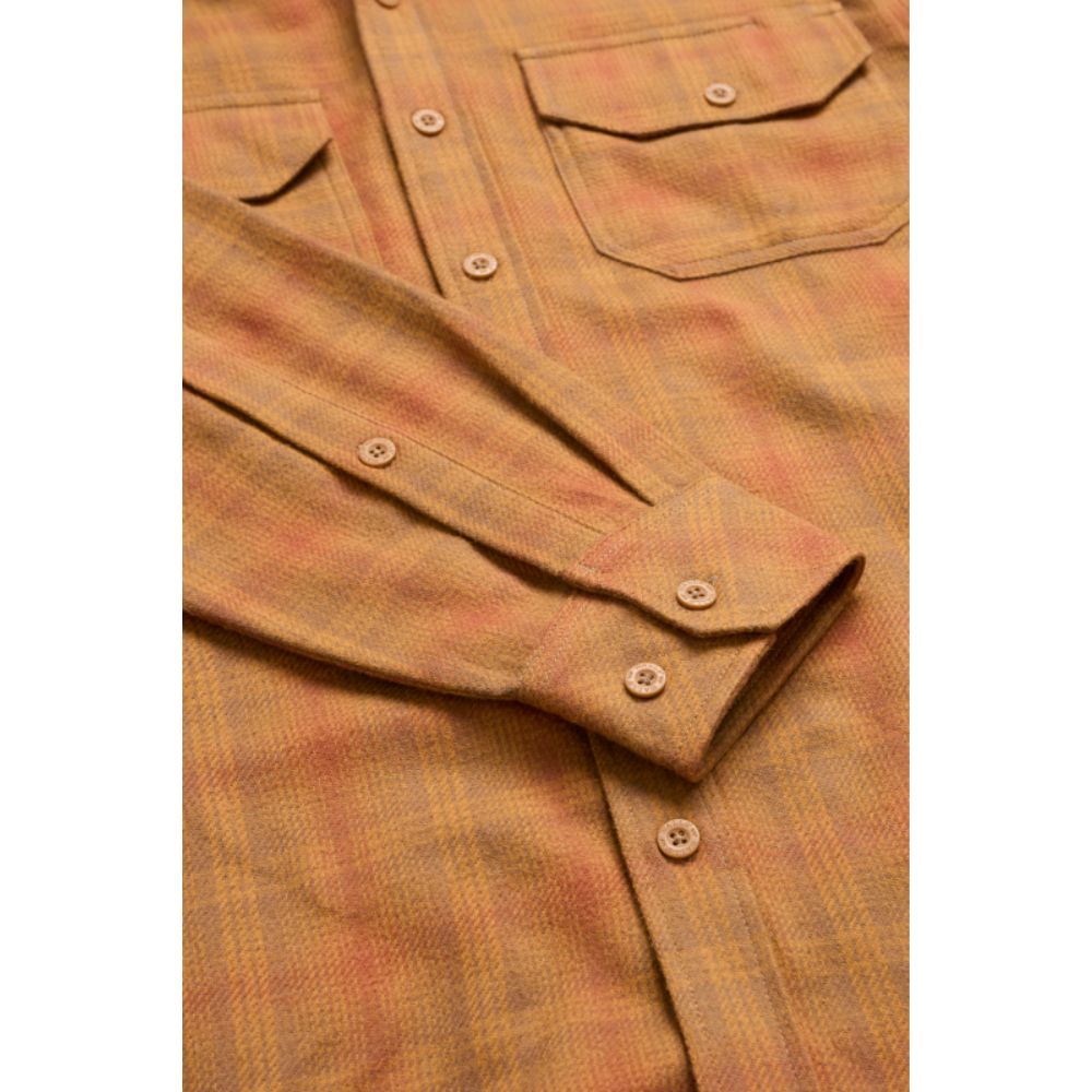 Walls High Ridge Men's Flannel Button-Down Work Shirt YL05 Pecan - Durable & Comfortable Shirt for Outdoor Work, Camping & Casual Wear