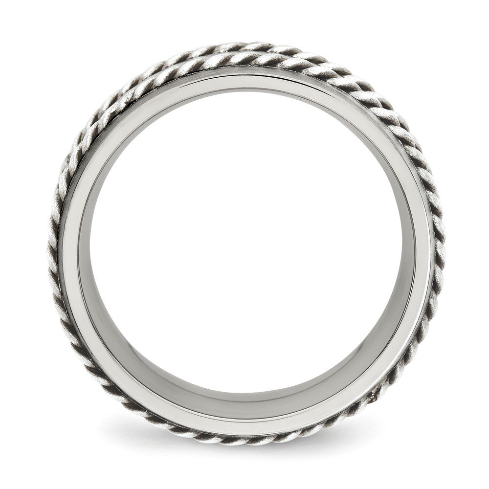 Premium Stainless Steel Brushed Silver Double Twist Inlay Ring for Men & Women - Perfect for Weddings, Anniversaries, and Everyday Fashion Jewelry