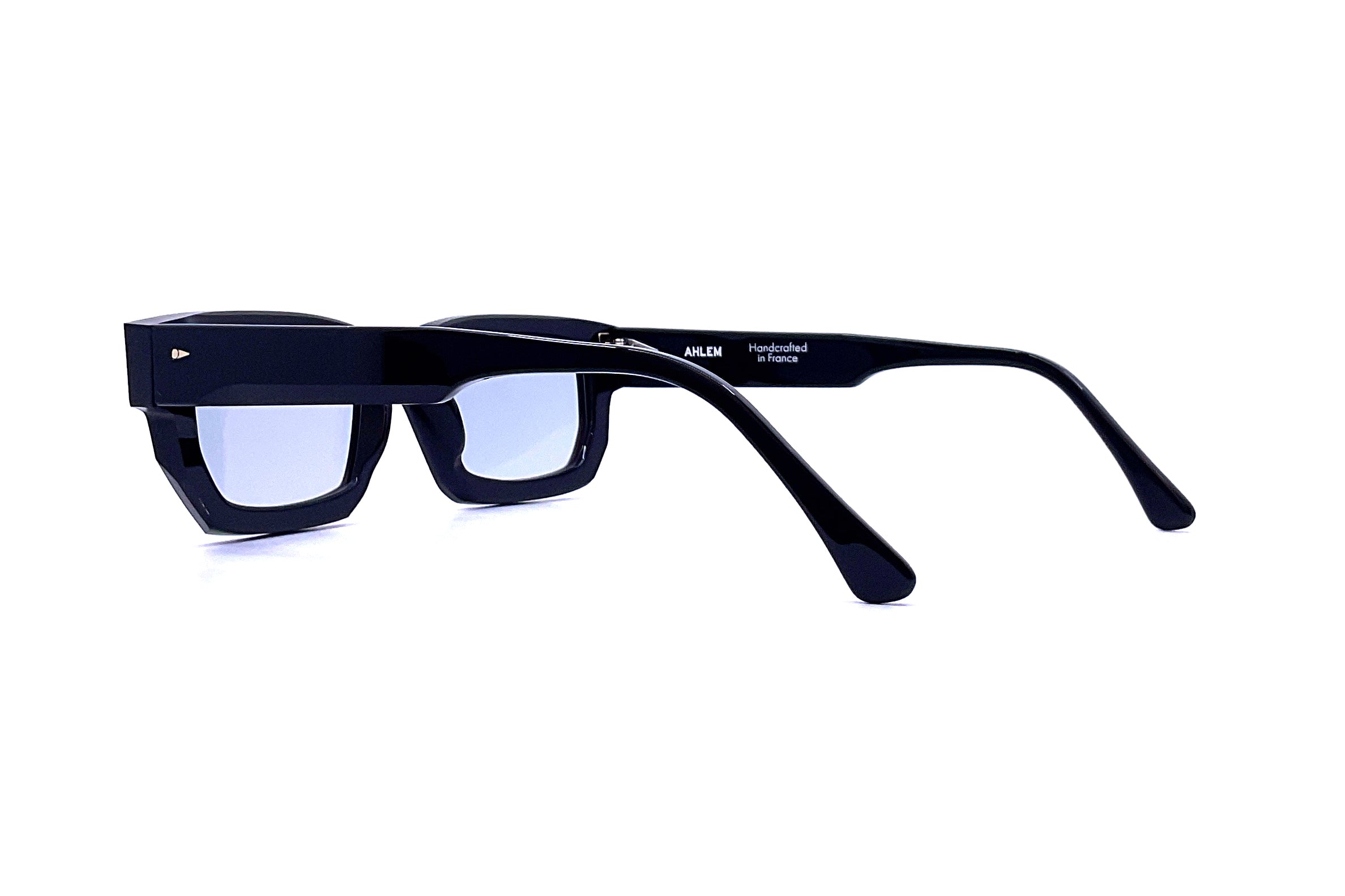 Ahlem Bonaparte Black Sunglasses - Polarized UV Protection Aviator Sunglasses for Men & Women - Perfect for Driving, Travel, and Outdoor Activities