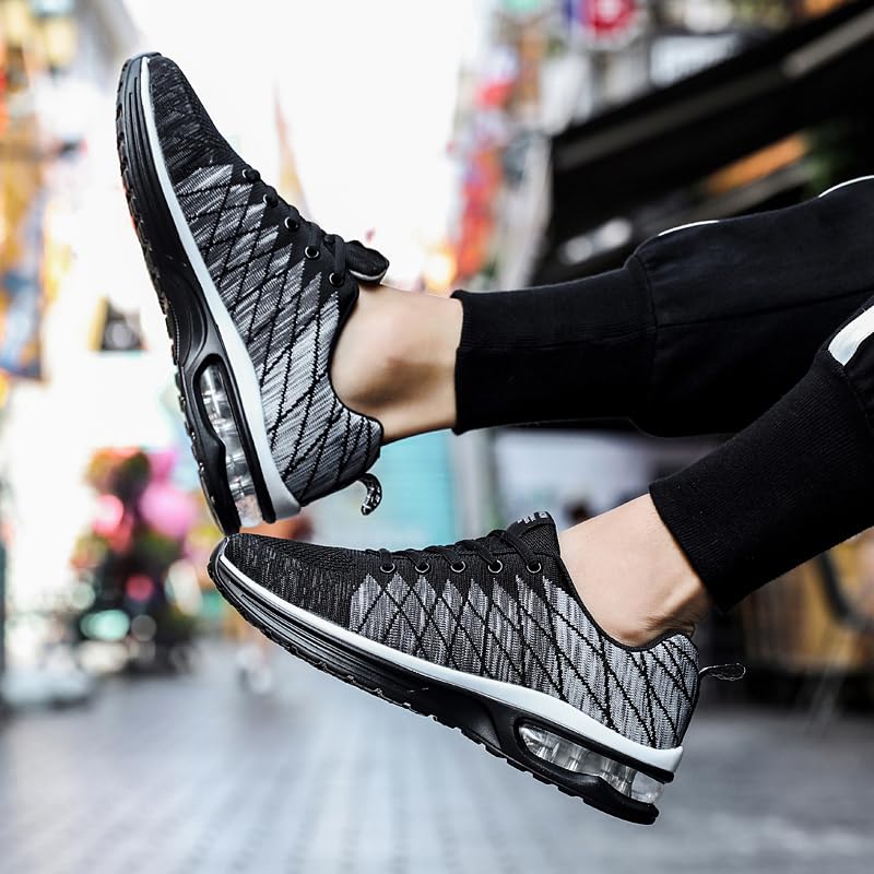 Men's Lightweight Breathable Running Shoes - Athletic Sneakers for Gym, Jogging, Tennis & Casual Walking | Comfortable Air Cushion Sports Shoes for Men's Fitness & Daily Wear