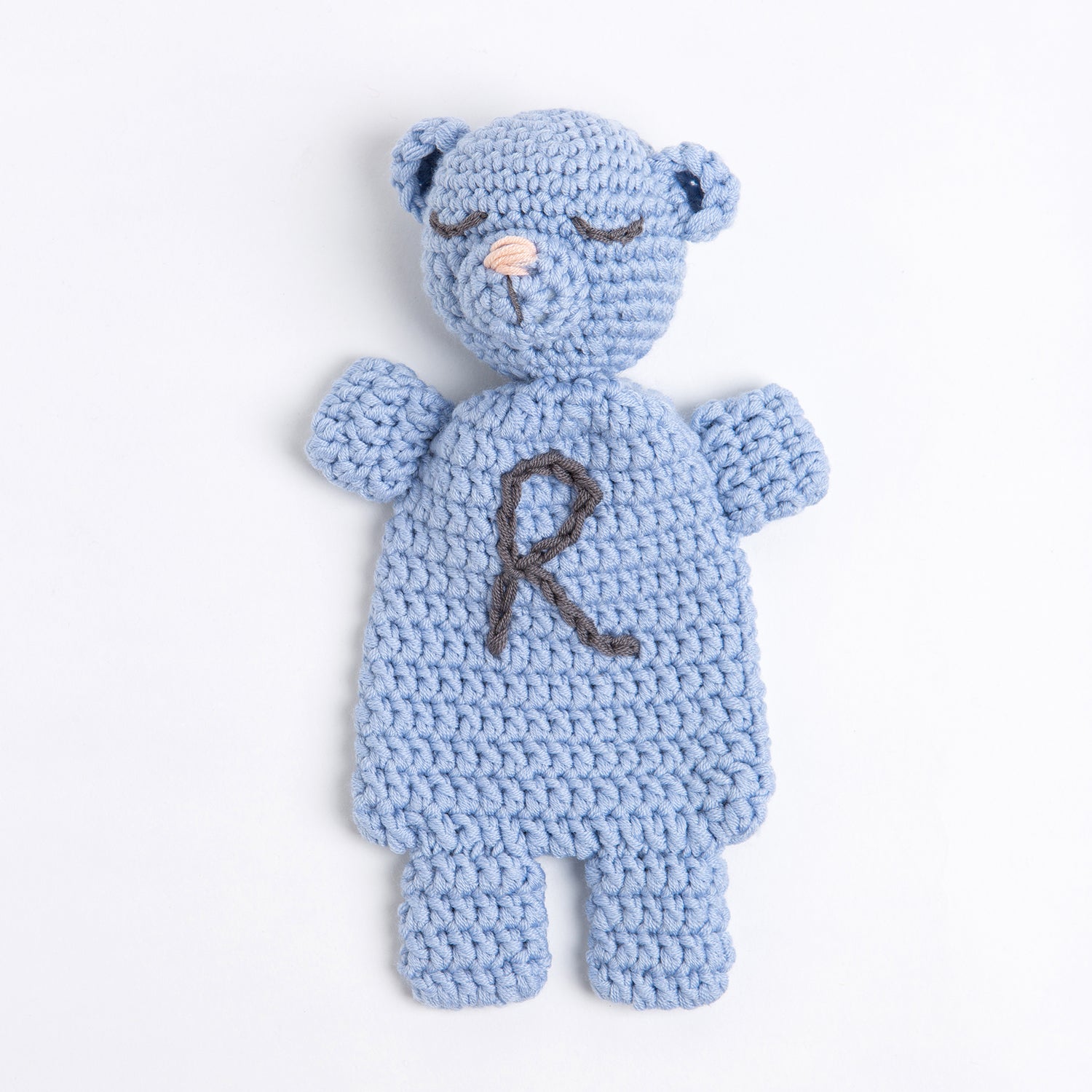 Personalized Teddy Bear Crochet Kit - DIY Baby Blanket & Comfort Toy for Newborns, Toddlers, and Kids - Perfect for Baby Showers, Birthdays, and Nursery Decor