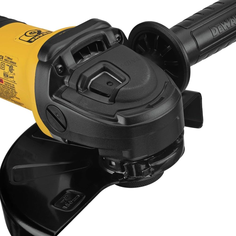 DEWALT 7-Inch 13-Amp Angle Grinder with RAT Tail - Heavy Duty Power Tool for Metal Cutting, Grinding & Polishing - Perfect for Construction, Welding & DIY Projects (DWE43840CN)