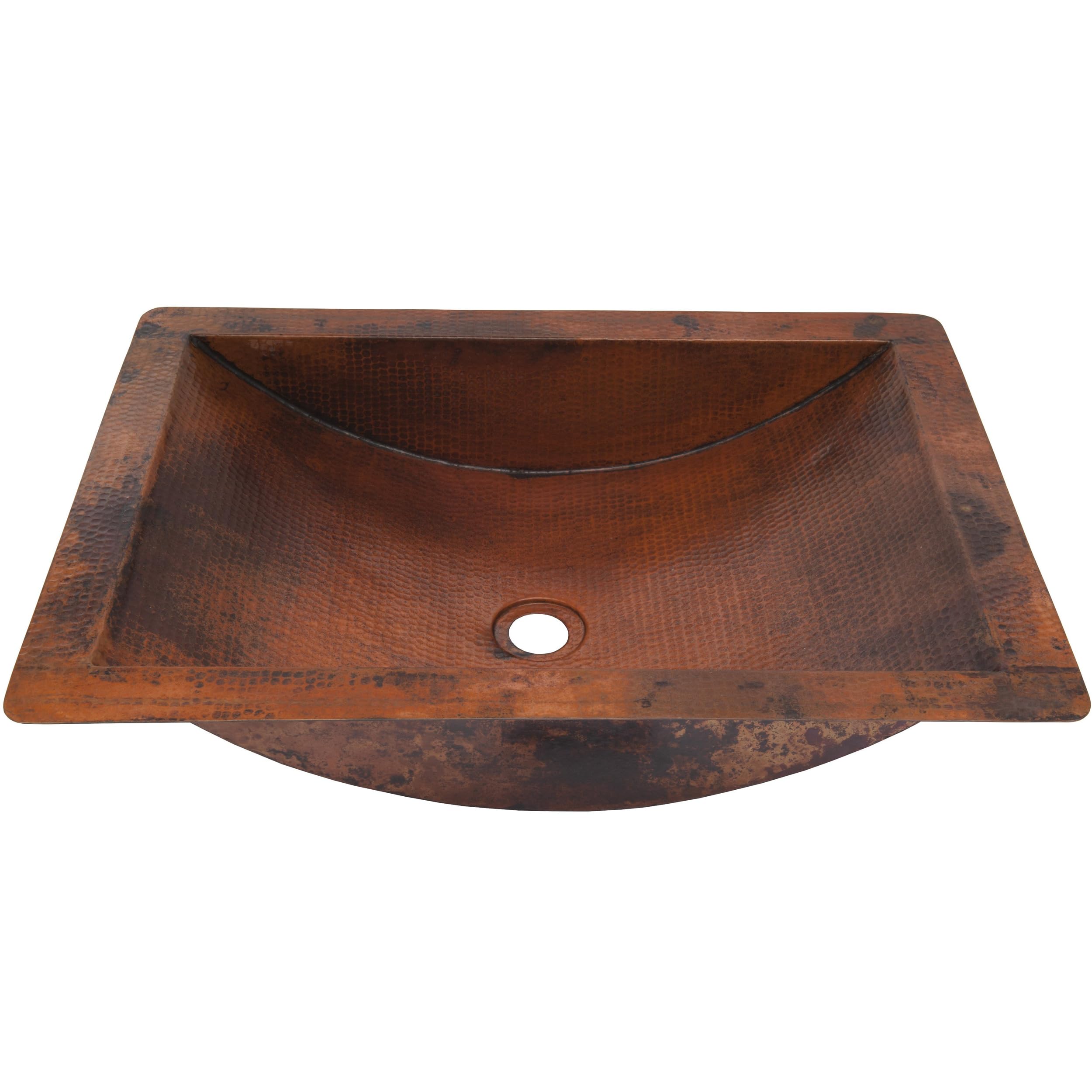 Novatto MERIDA Copper Bathroom Sink - Handcrafted Natural Copper Vessel Sink for Modern & Rustic Bathrooms - Perfect for Farmhouse, Spa, and Luxury Home Decor