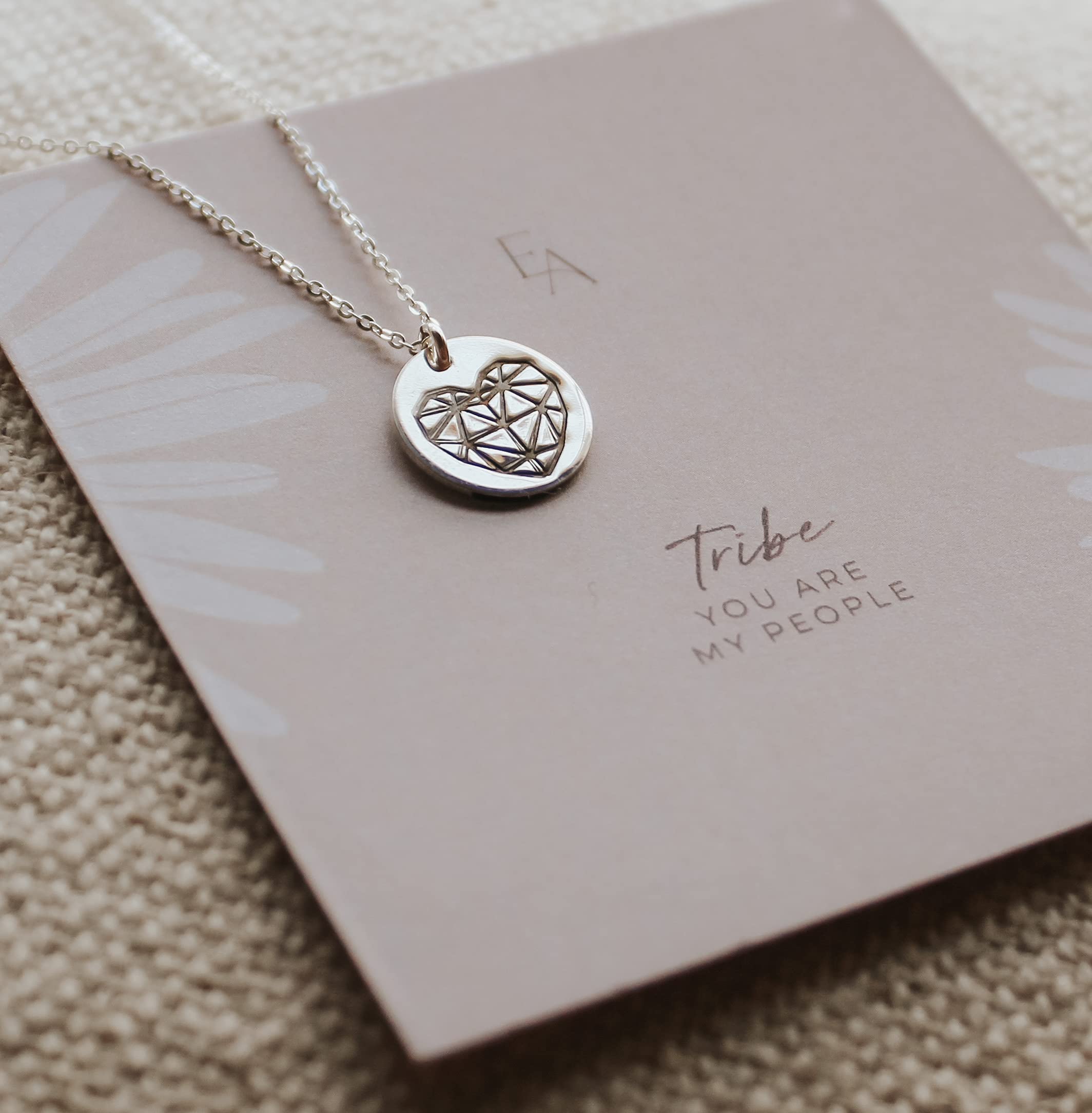 Tribe Necklace Sterling Silver - 'You Are My People' Engraved - Thoughtful Friendship Gift for Women - Bridesmaid Jewelry - Perfect for Weddings, Anniversaries & Everyday Wear