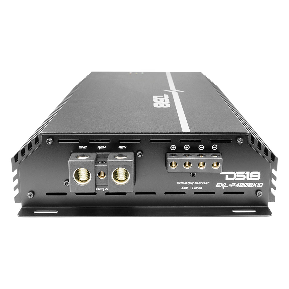 EXL 1 Channel Class D Amplifier 4000W RMS @ 1 Ohm - High Power Car Audio Amp for Subwoofers | Made in Korea | Perfect for Car Audio Systems & Bass Boost