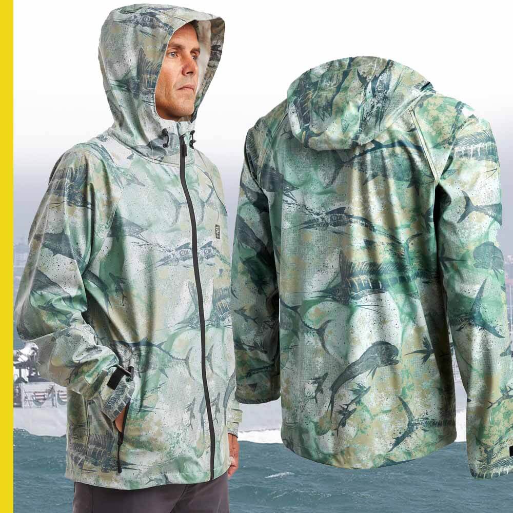 Pelagic Army Chubasco Open Seas Jacket - Waterproof Fishing Jacket for Men, Windproof & Breathable Outdoor Gear - Perfect for Deep Sea Fishing, Boating & Marine Adventures