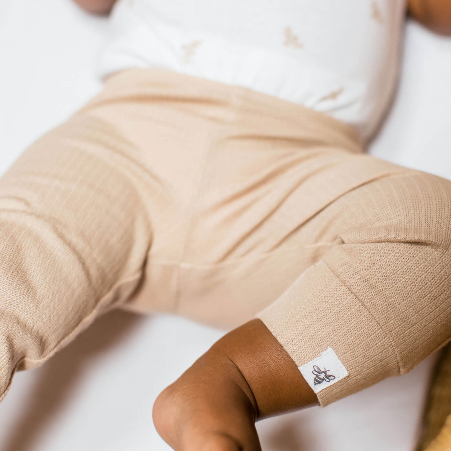 Golden Bee Cloud Ribbed Bodysuit and Pant Set - Soft & Stretchy Lingerie for Women | Perfect for Sleepwear, Lounge Wear & Everyday Comfort