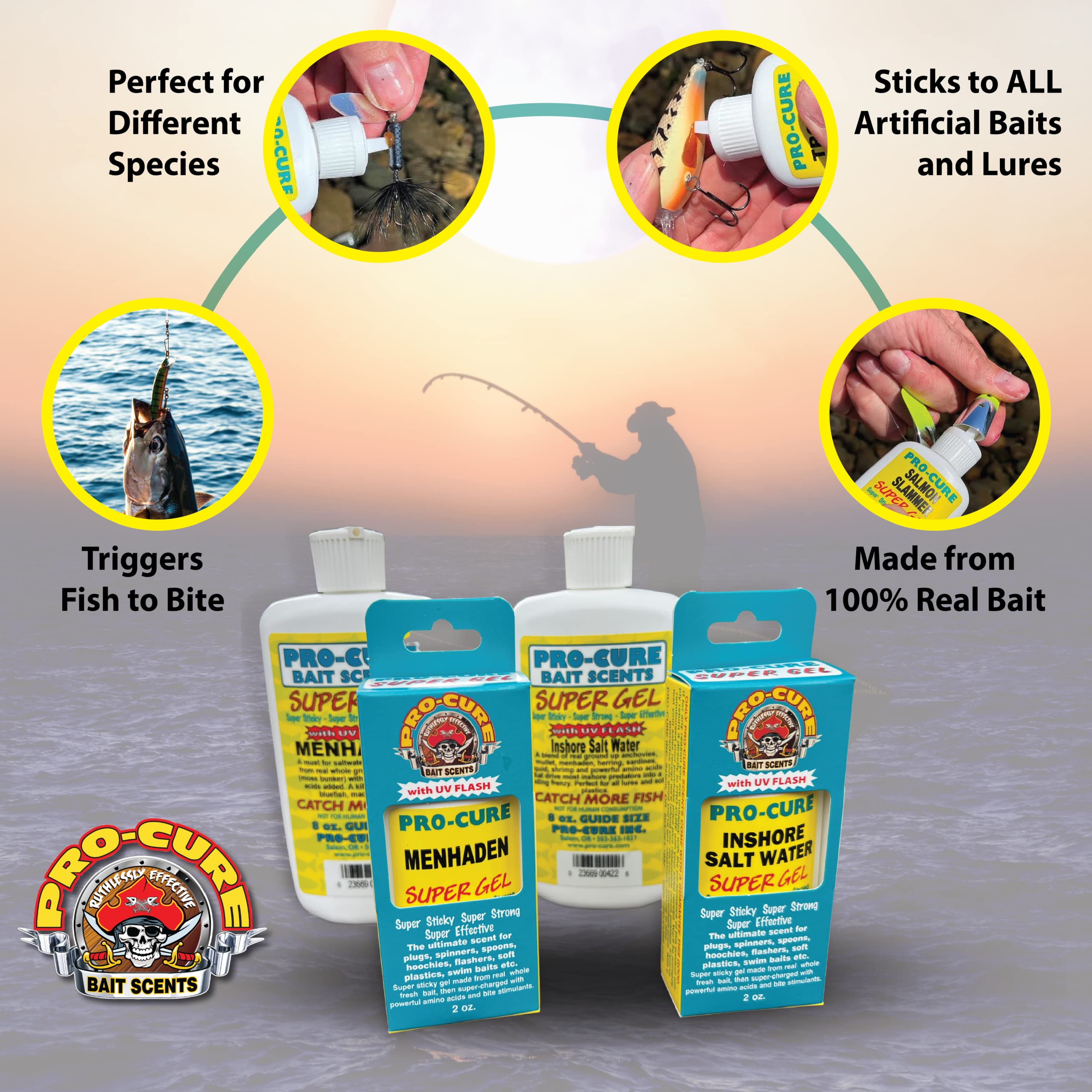 Pro-Cure Anise Bloody Tuna Super Gel - 8oz Fishing Bait Attractant for Saltwater & Freshwater - Perfect for Trolling, Casting & Ice Fishing