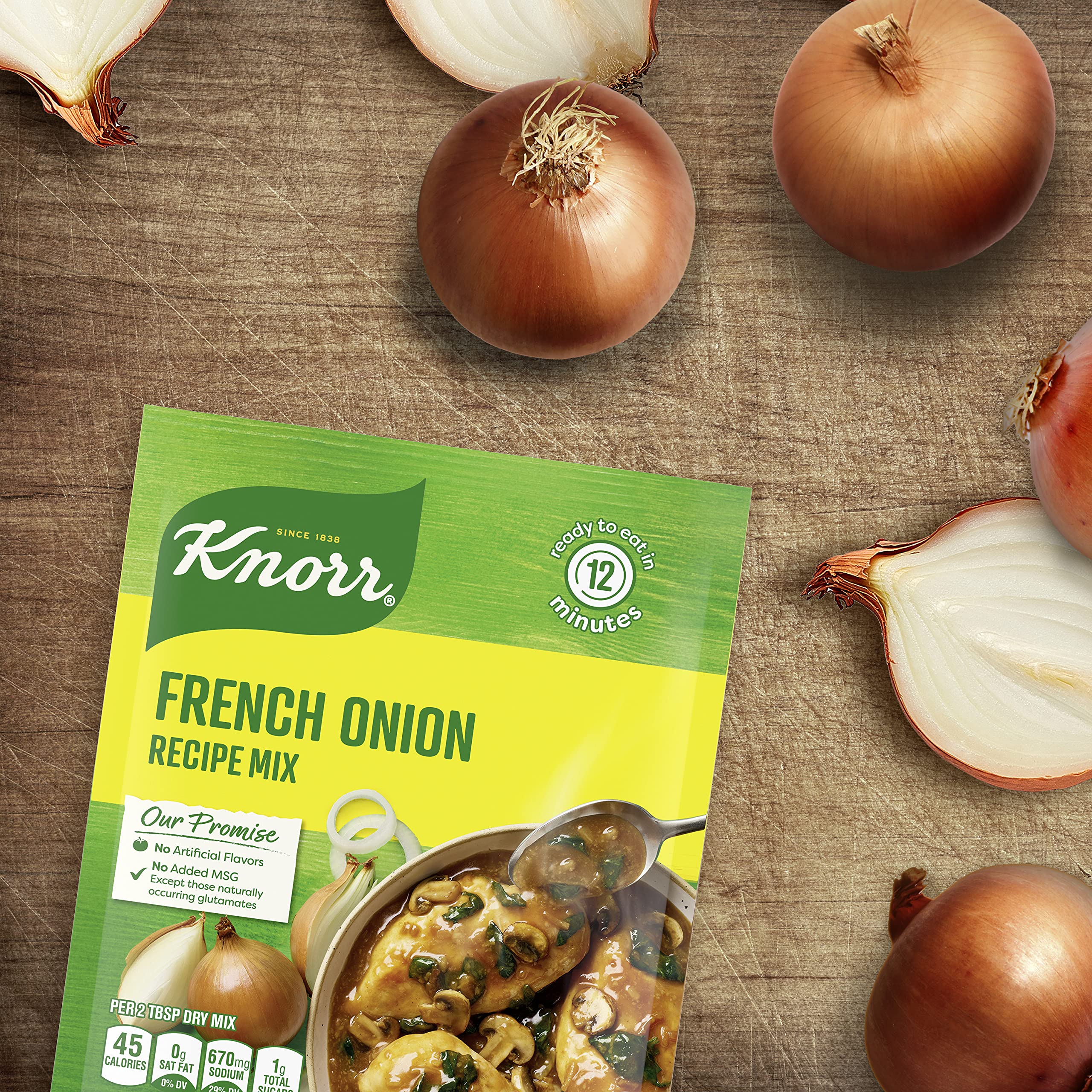 Knorr French Onion Soup Mix - 1.4 oz (Pack of 12) | All Natural, No Artificial Flavors | Perfect for Soups, Sauces & Easy Meals | Ideal for Cooking, Meal Prep & Quick Dinners