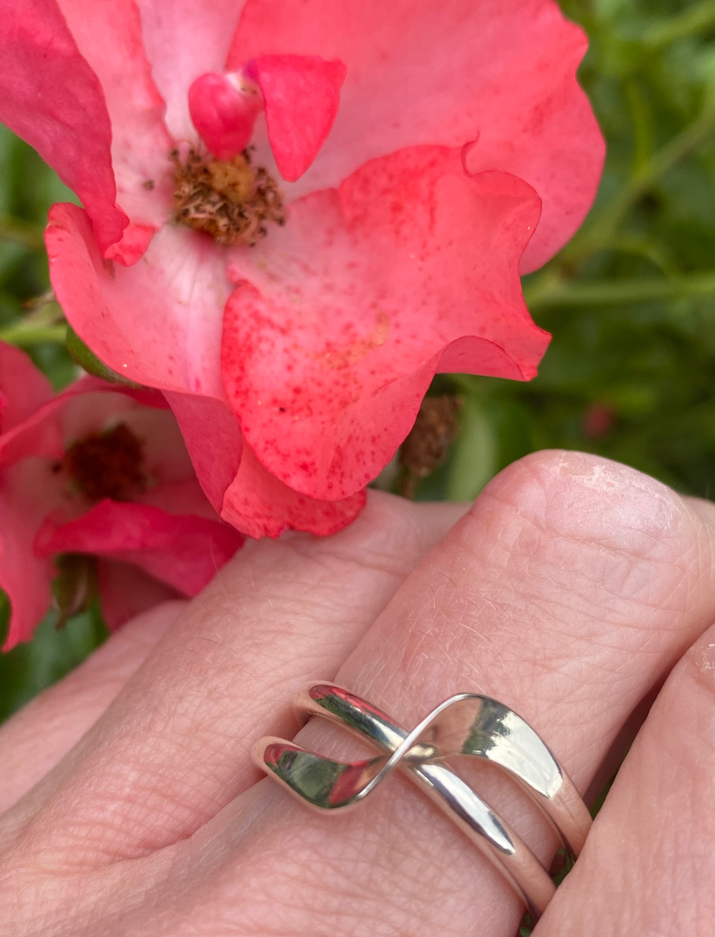 Sterling Silver Double Band Twist Ring for Women - Elegant Stackable Jewelry for Everyday Wear, Date Night & Special Occasions