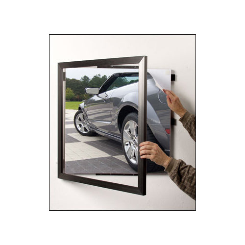 24x24 Poster Frame - SwingFrame Carbon Steel Display for Art, Photos & Posters - Perfect for Home, Office & Gallery Decor