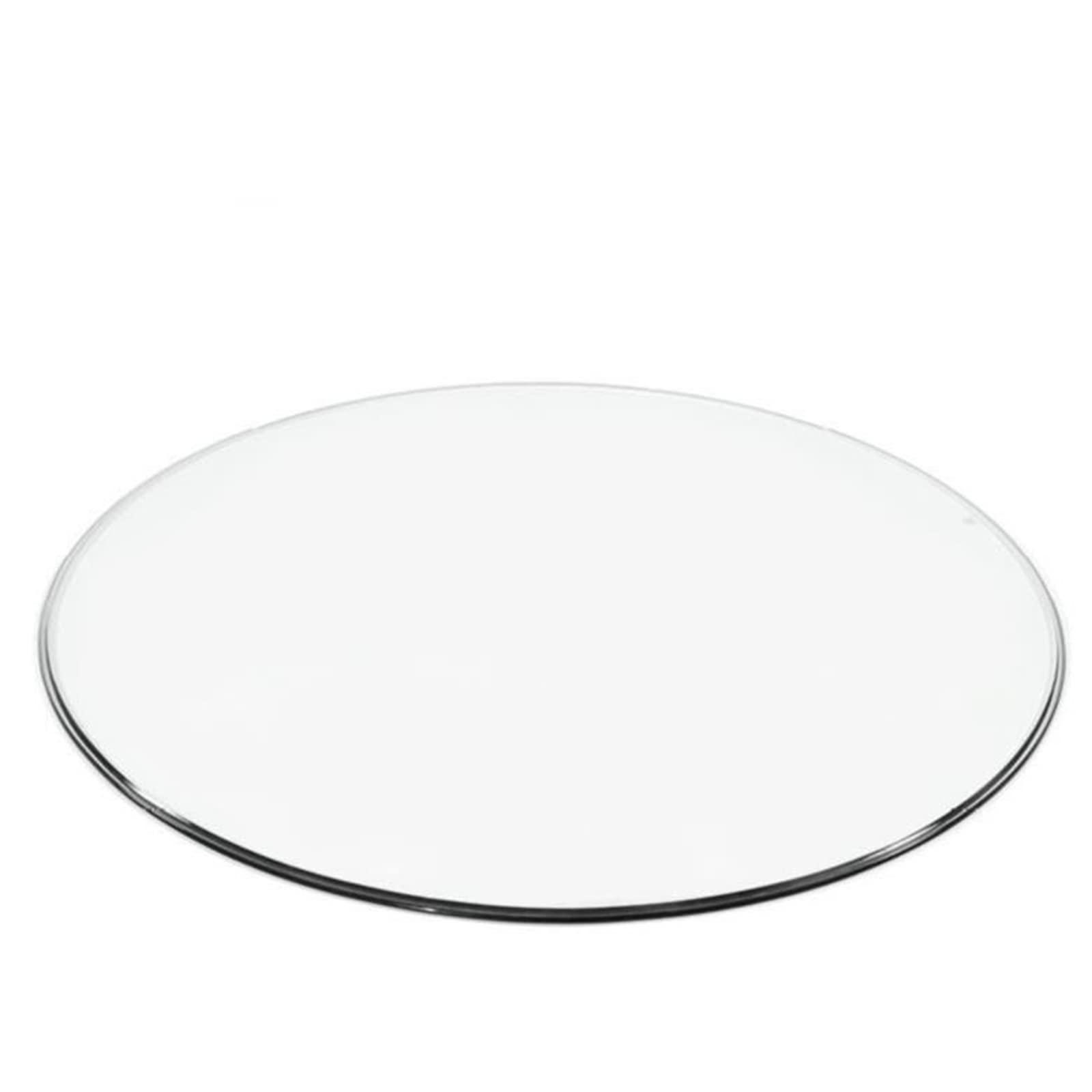 Tempered Glass Table Top - 52cm (20in) Clear Beveled Edge for Dining & Coffee Tables - Home & Office Use - Polish Edge Radius Corners - Perfect for Living Room, Kitchen, or Workspace Decor