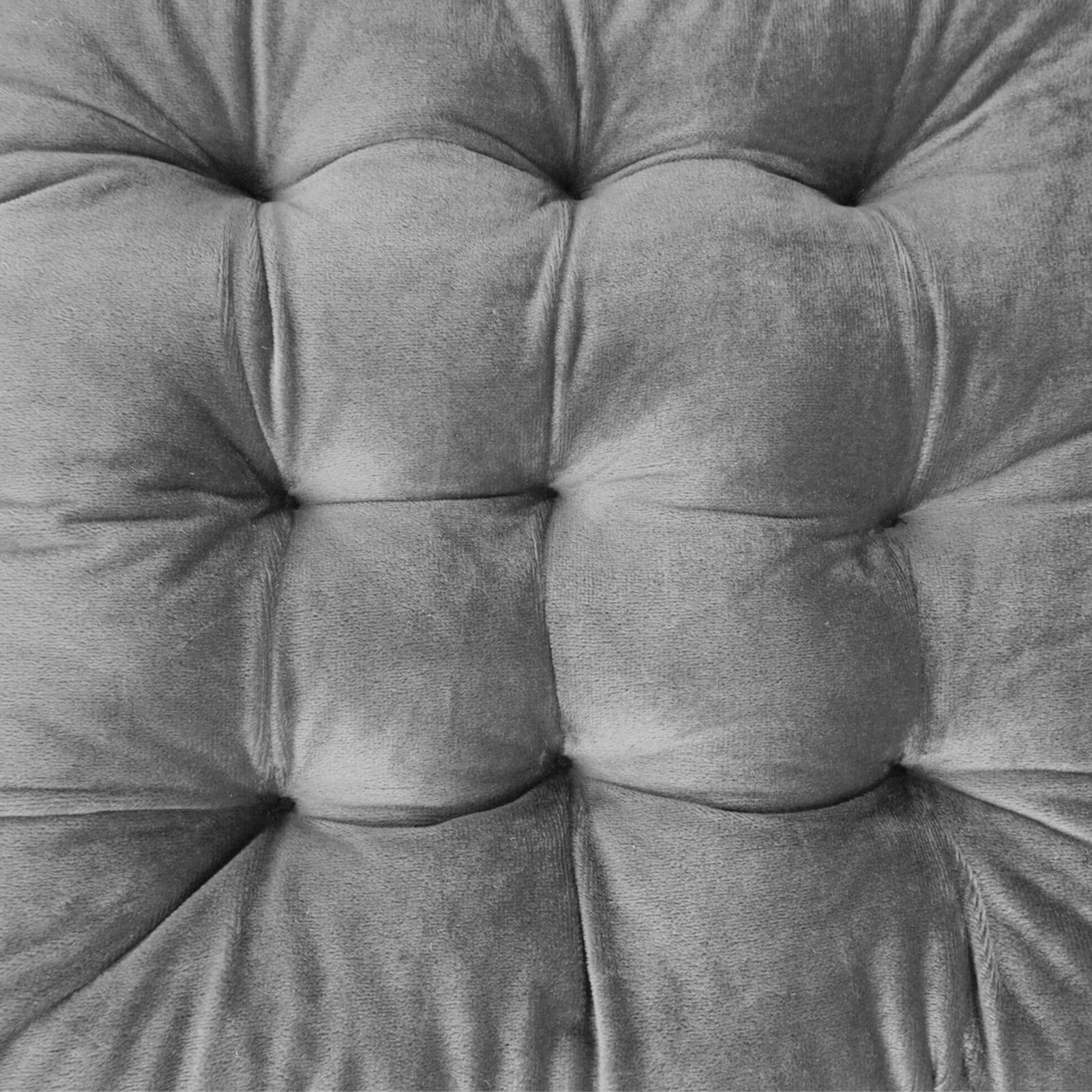 ELFJOY 4 Pack Grey Velvet Chair Cushions - 16