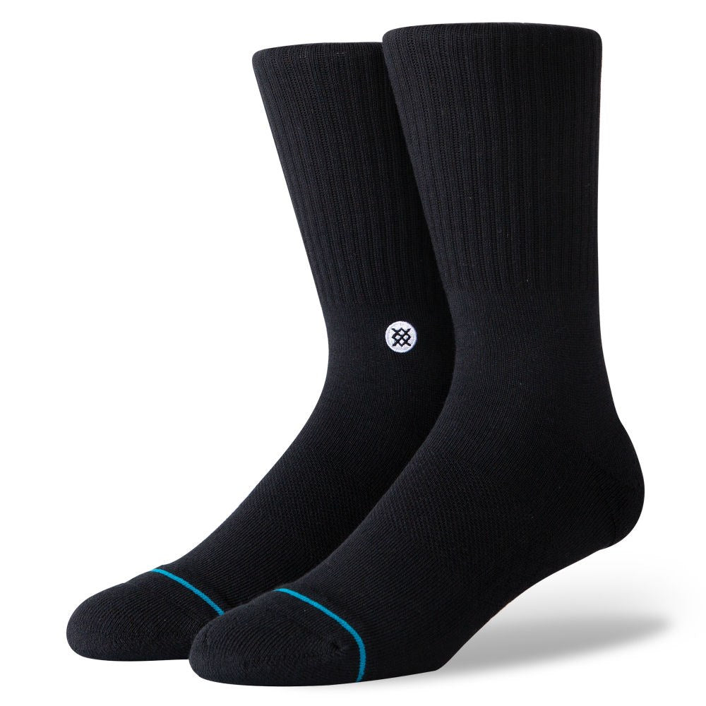 Stance Icon Socks - Premium Black Athletic Socks for Men & Women - Perfect for Running, Basketball & Everyday Comfort