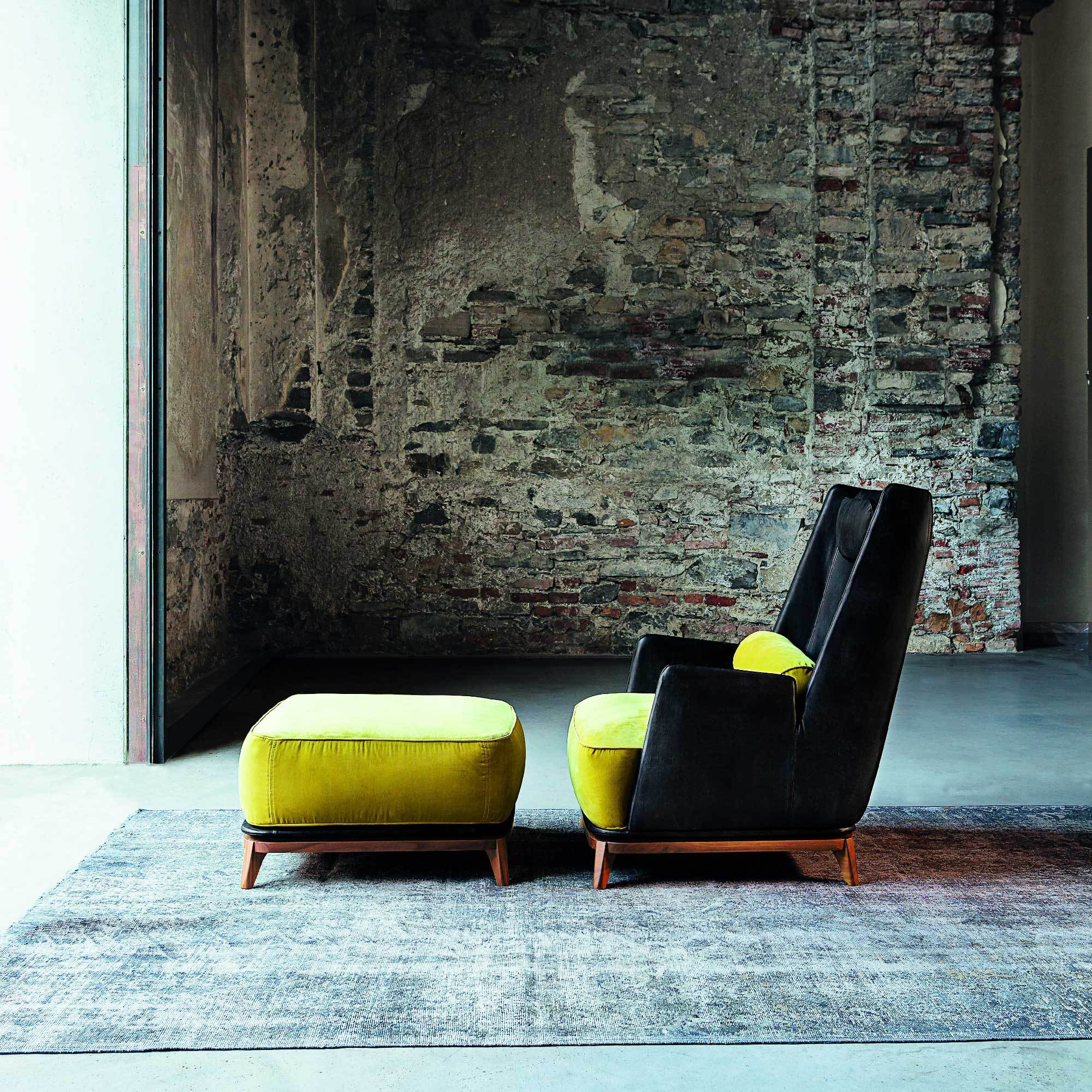 430 Opera Lounge Chair - Modern Accent Chair for Living Room, Bedroom & Office - Comfortable Upholstered Armchair with Wooden Legs - Perfect for Relaxing, Reading & Decorating