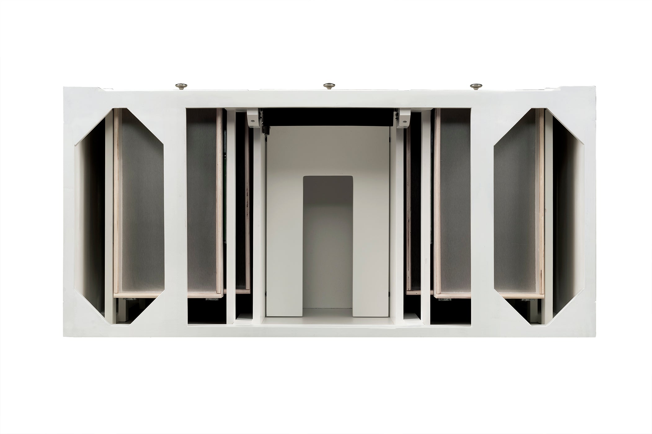 Bristol 48 Inch Single Bathroom Vanity in Bright White - Modern Sink Cabinet for Master Bath & Powder Room Remodel
