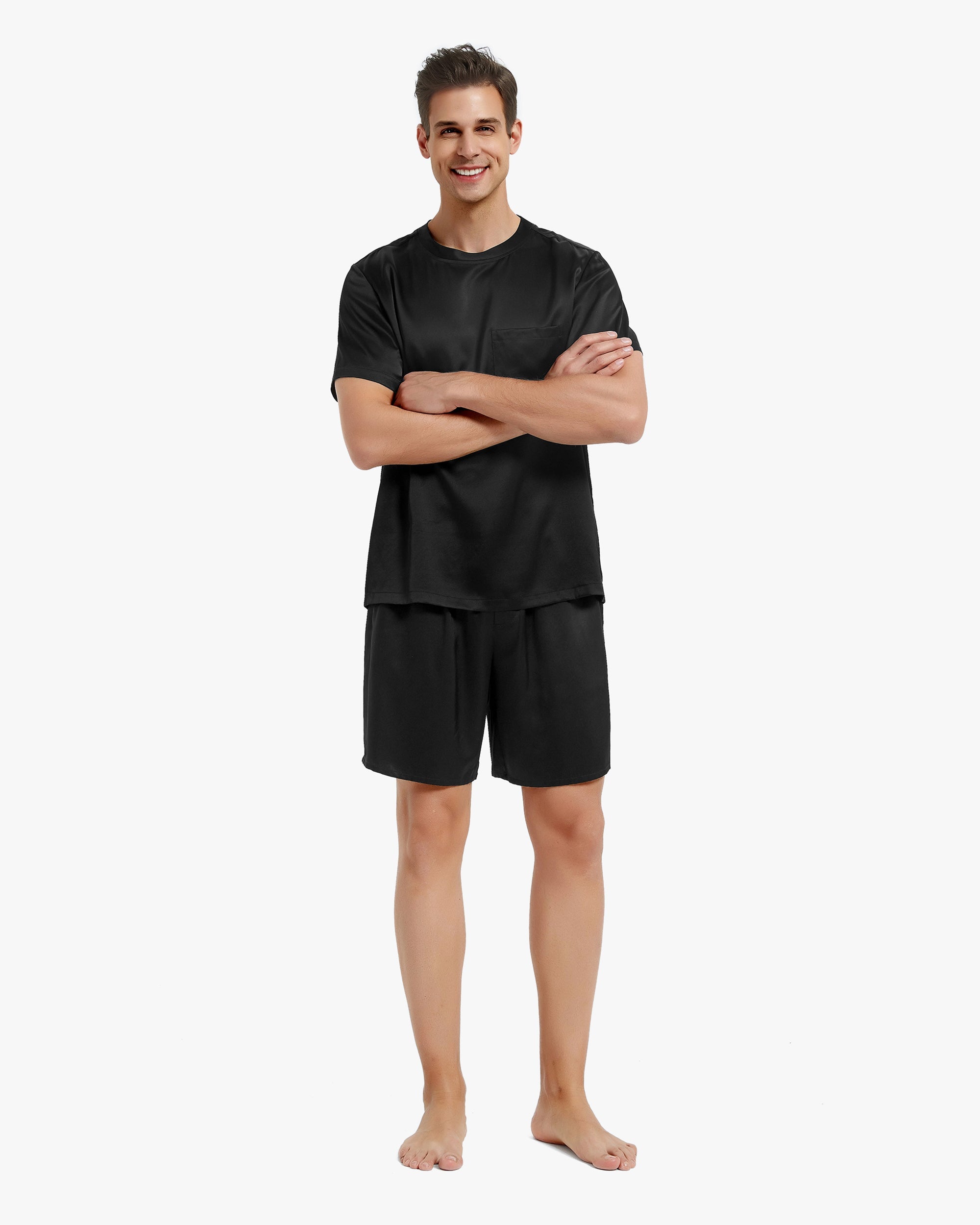 Silk Short Pajamas for Women - Soft & Breathable Sleepwear for Summer Nights - Perfect for Lounging, Travel & Relaxation at Home