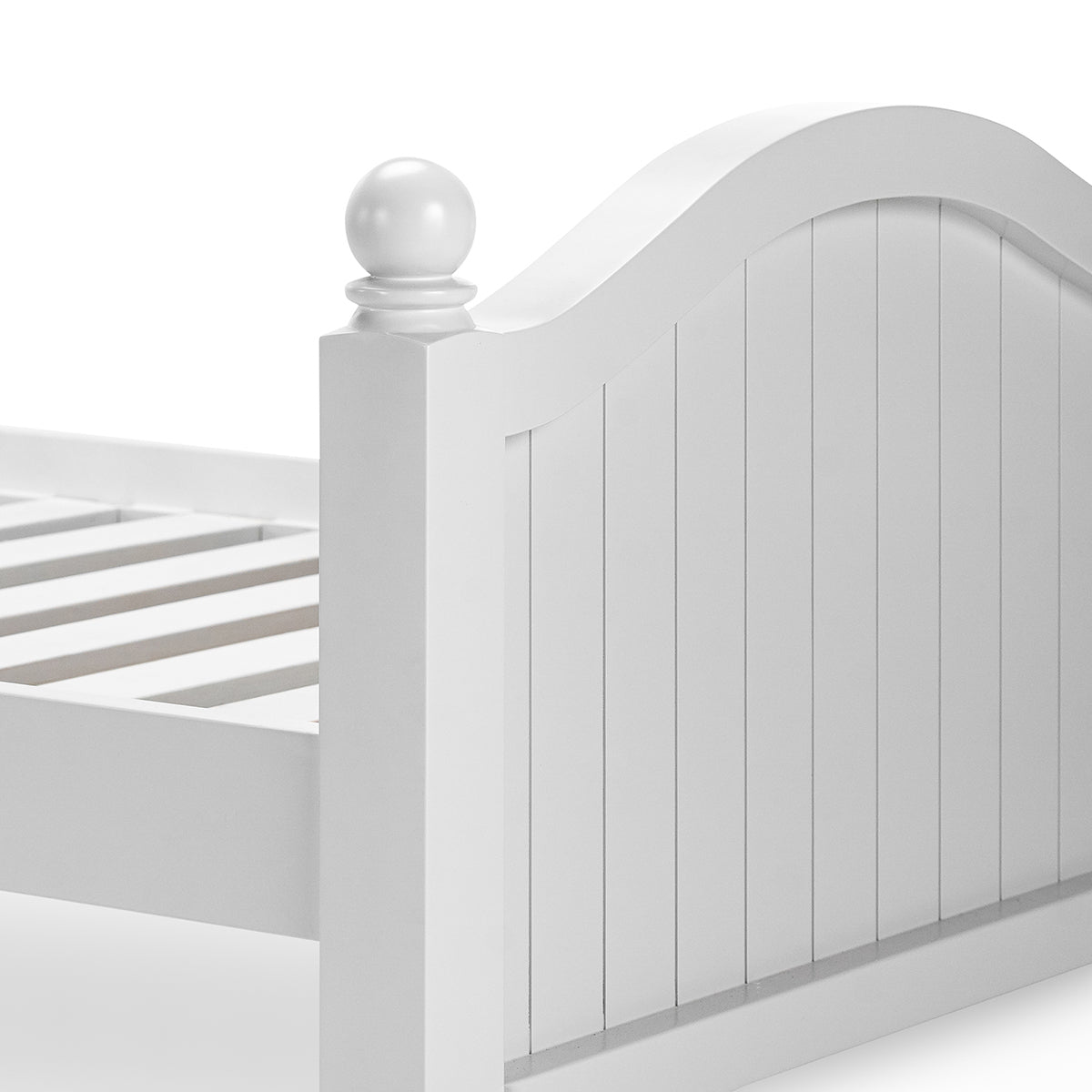 Classic Single Bed Frame - Sturdy Wooden Platform Bed for Adults & Teens - Perfect for Small Bedrooms, Guest Rooms & Dormitories