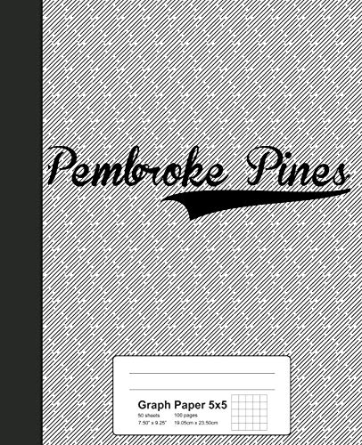 5x5 Graph Paper Notebook - Premium PEMBROKE PINES Grid Journal by Weezag | Perfect for Math, Engineering & Bullet Journaling